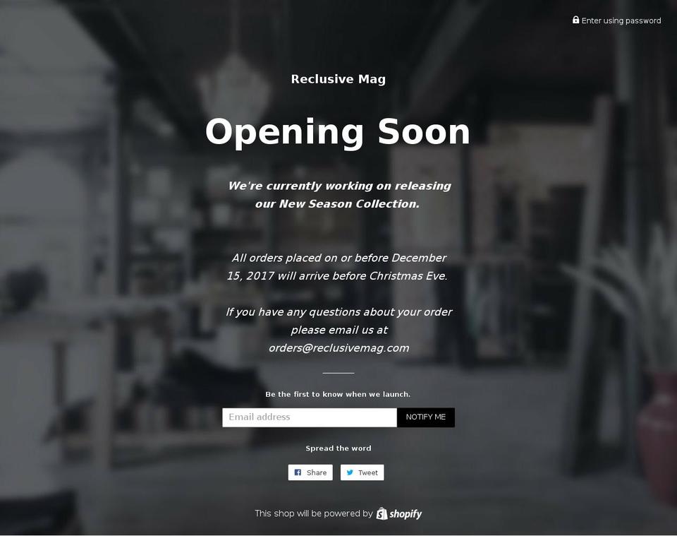 reclusive-magazine-v2 Shopify theme site example reclusivemag.com