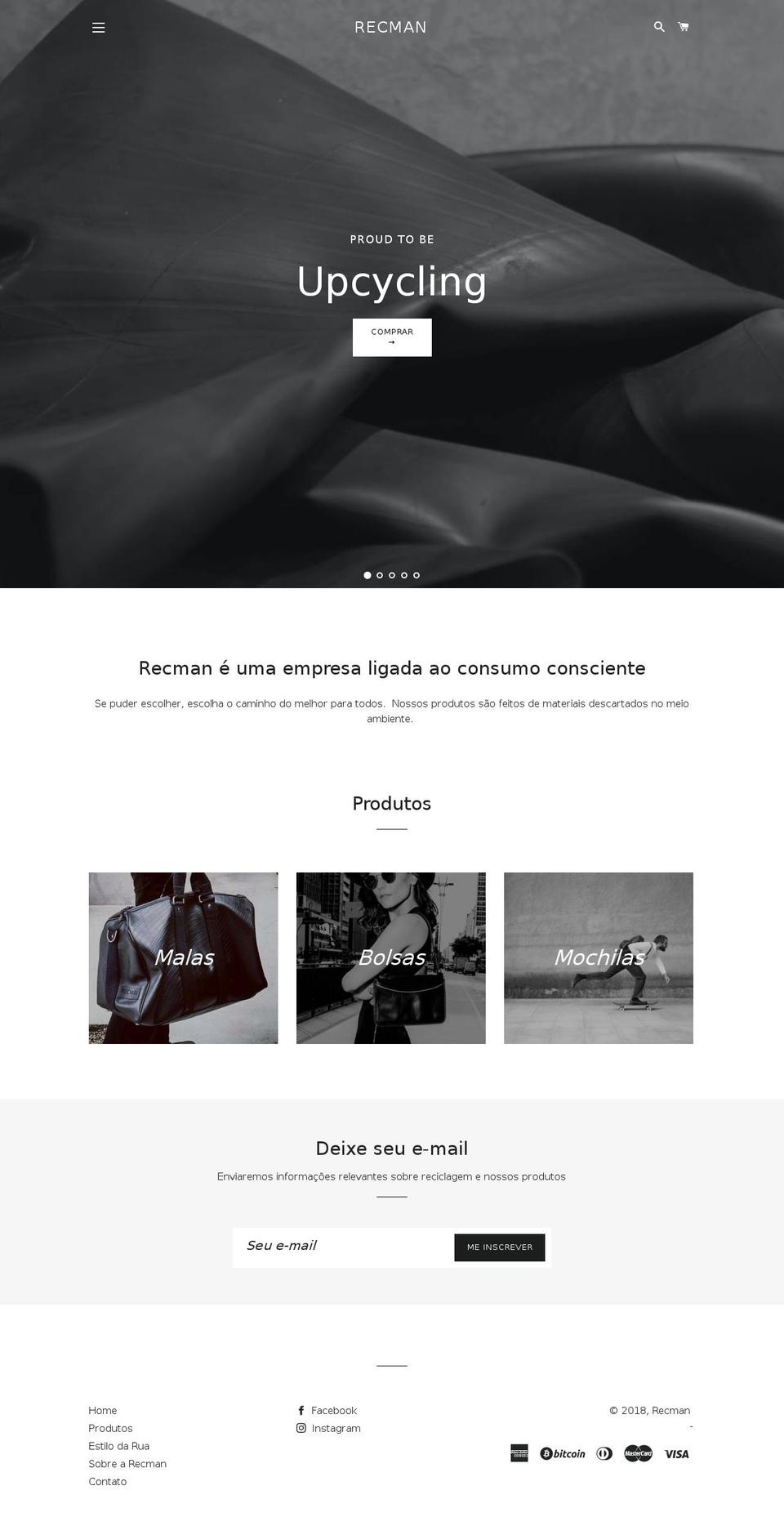 recman.com.br shopify website screenshot