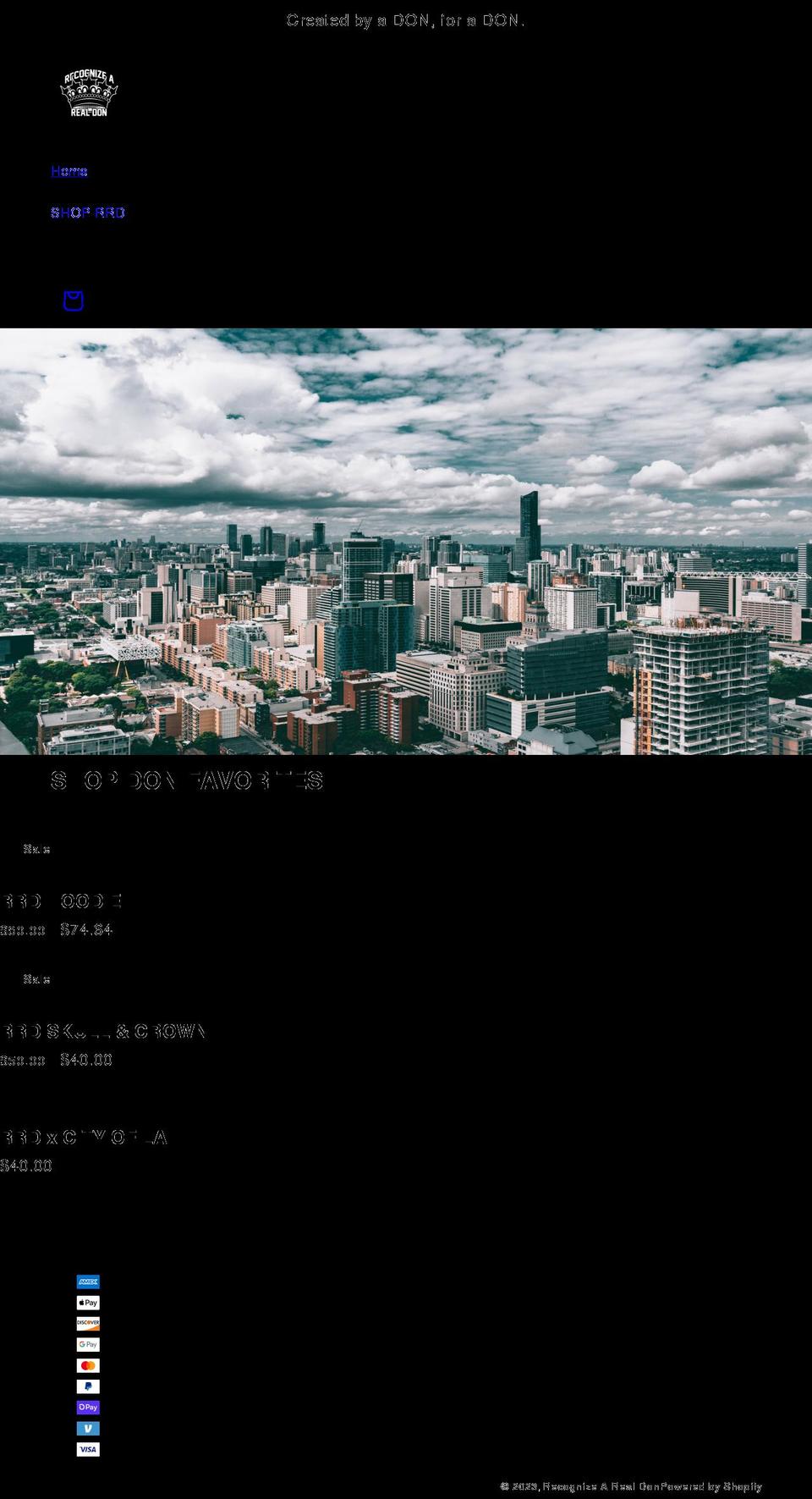recognizearealdon.com shopify website screenshot