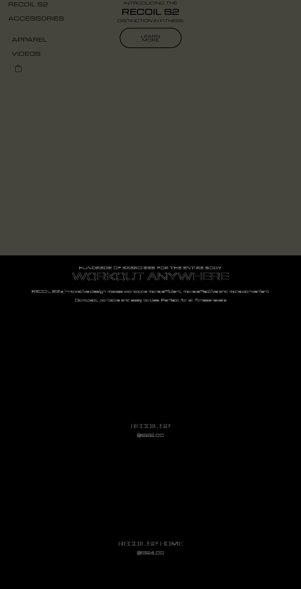 recoil-training.com shopify website screenshot