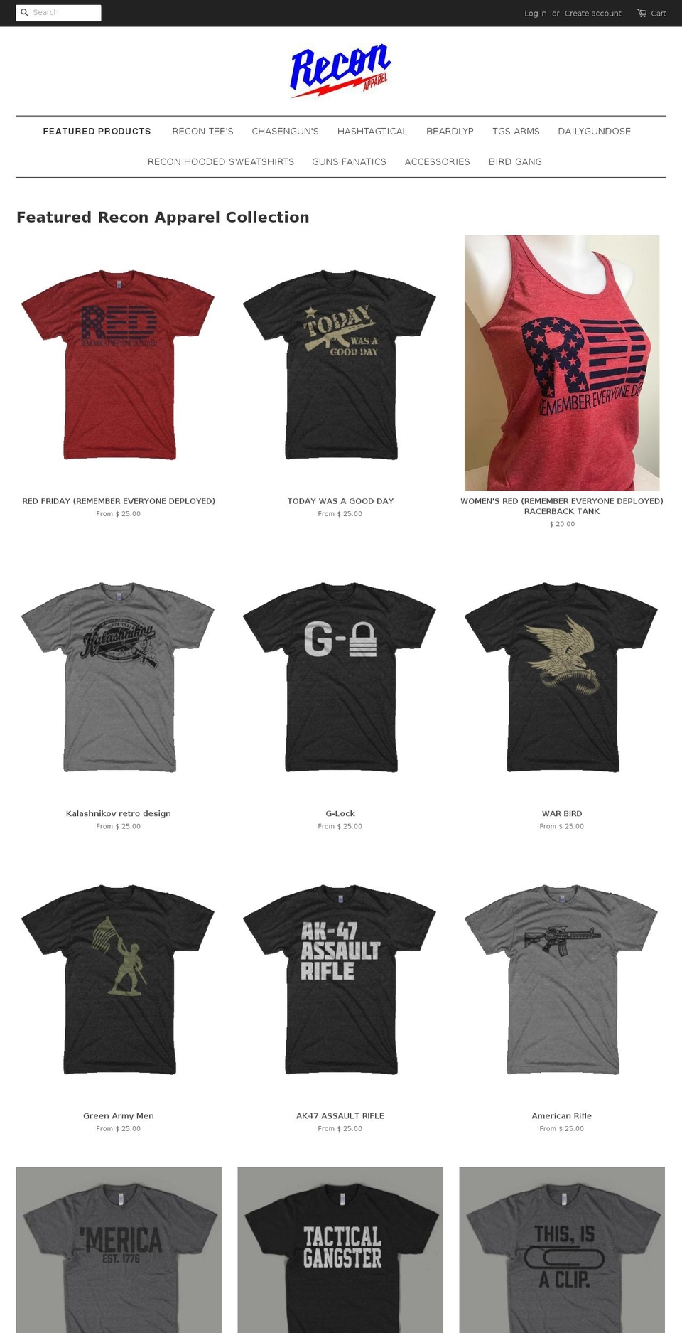 reconap.com shopify website screenshot