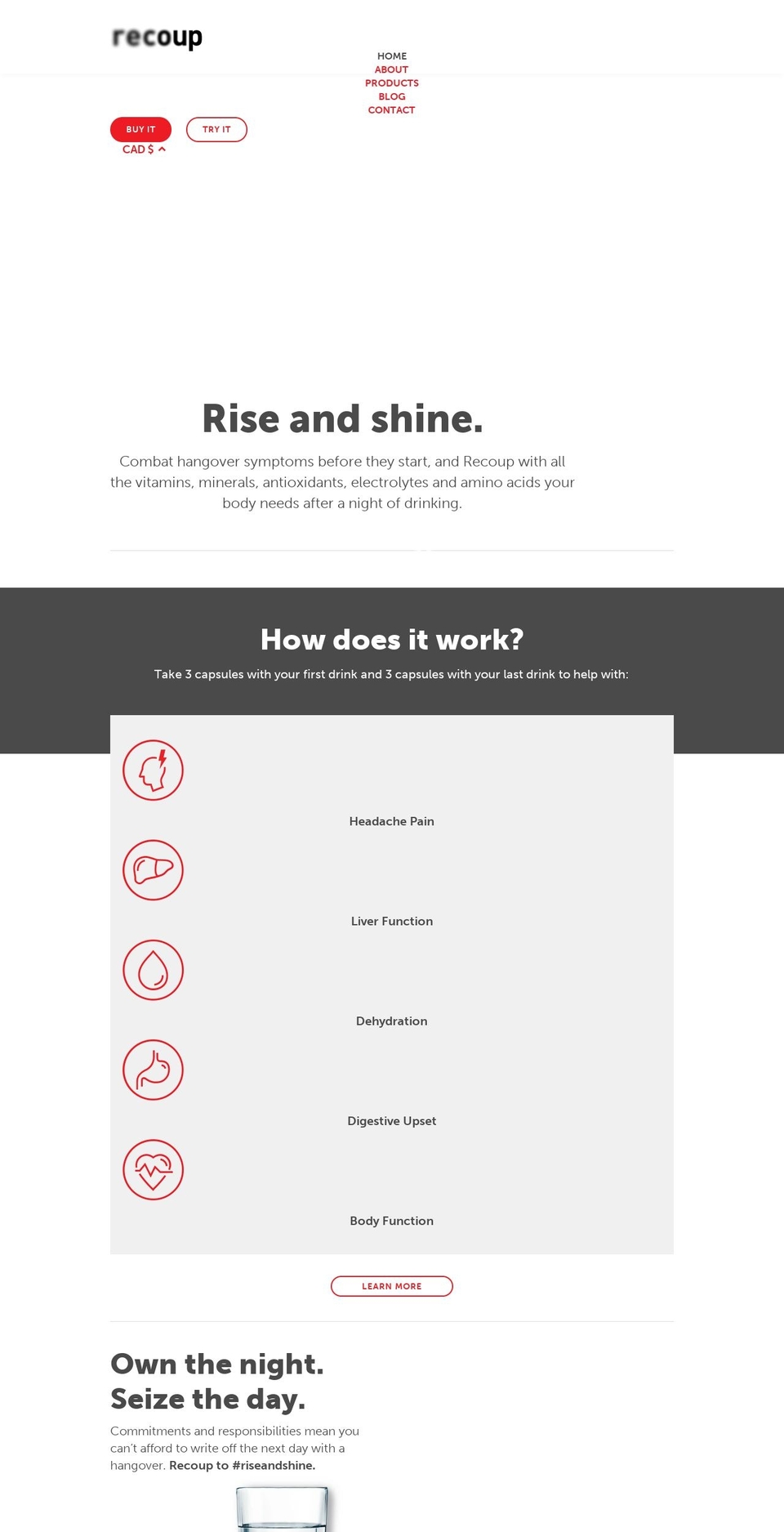 recouptheday.com — Shopify storefront screenshot