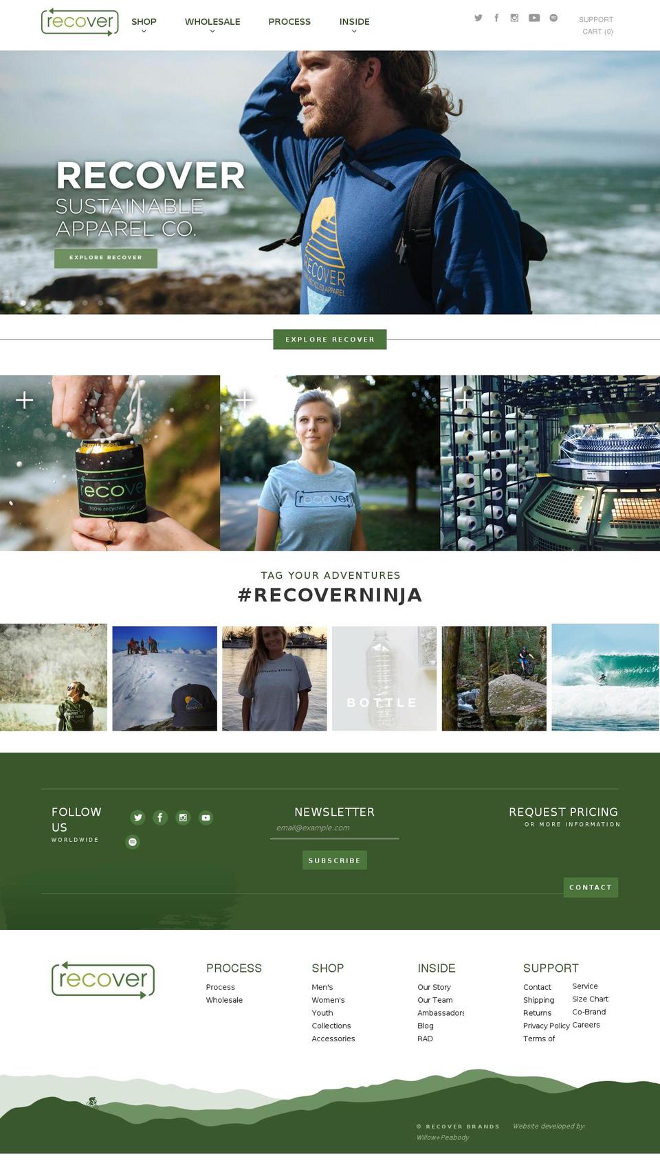 timber-2-1-6 Shopify theme site example recoverapparel.com