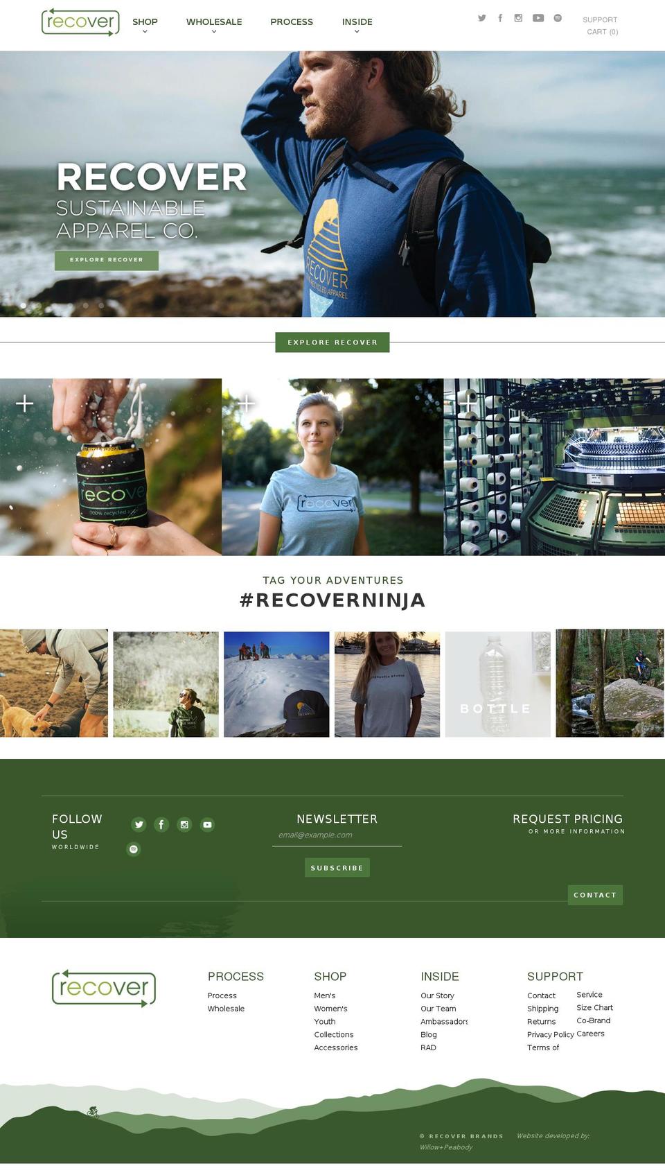 timber-2-1-6 Shopify theme site example recoverbrands.net