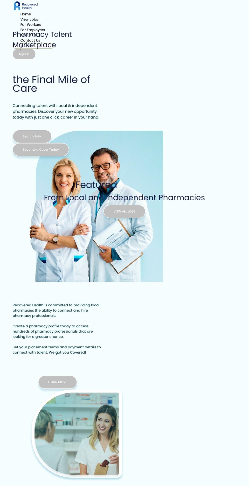 recoveredhealth.com shopify website screenshot