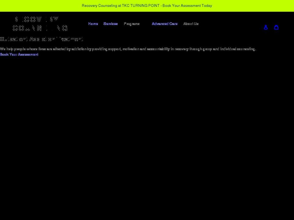 recovery-counseling.com shopify website screenshot