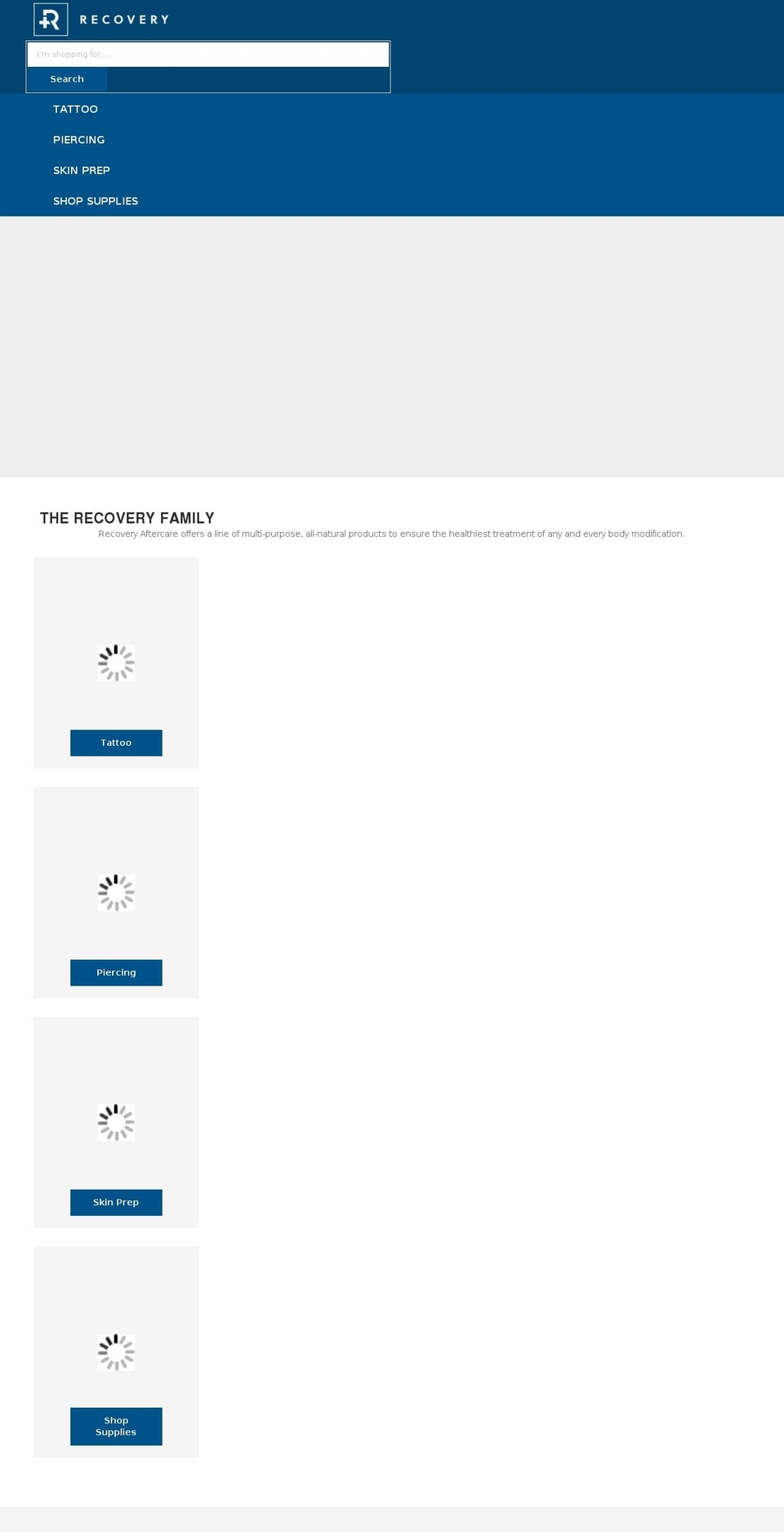 recoveryaftercare.com shopify website screenshot
