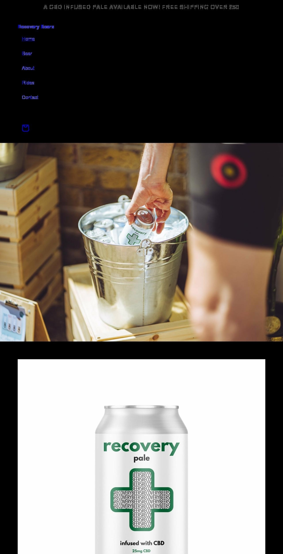 recoverybeers.com shopify website screenshot