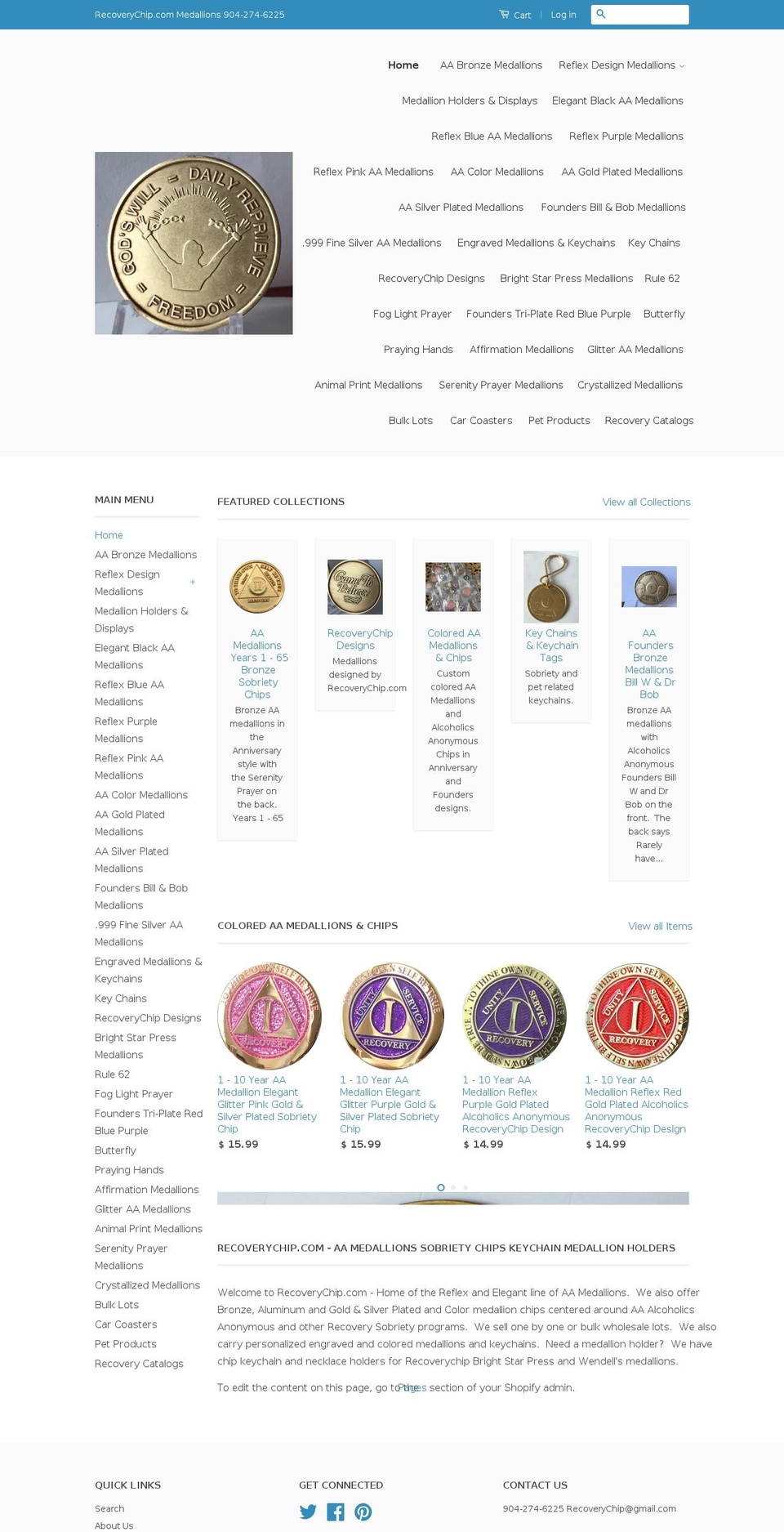 recoverychip.com shopify website screenshot