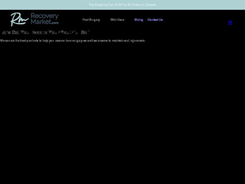 recoverymarket.com shopify website screenshot