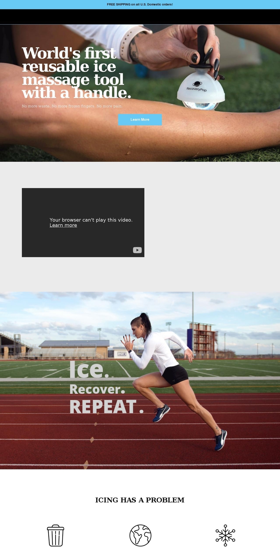 recoverypop.com shopify website screenshot