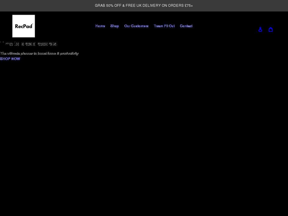 recpad.co.uk shopify website screenshot