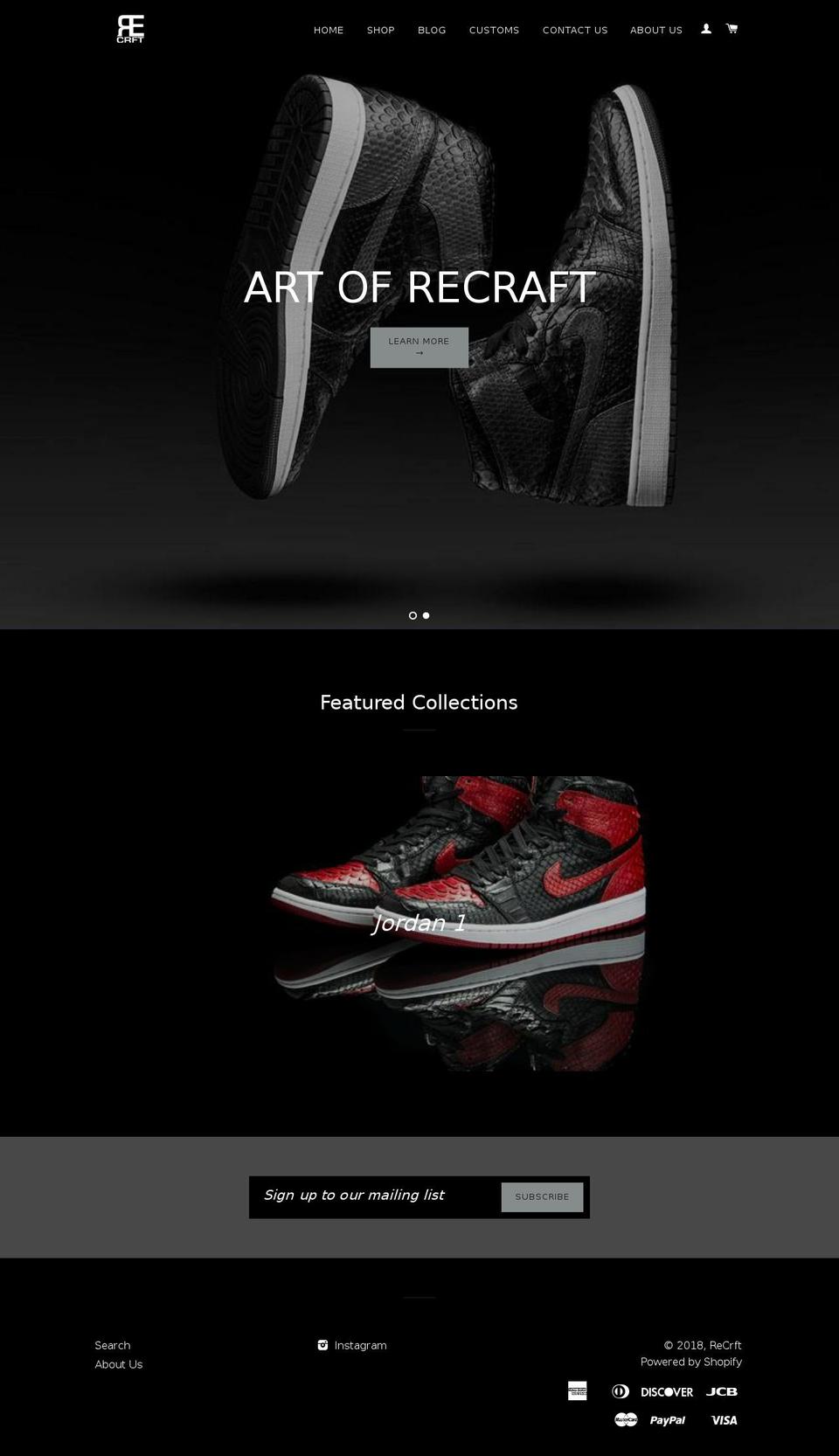 recrft.com — Shopify storefront screenshot