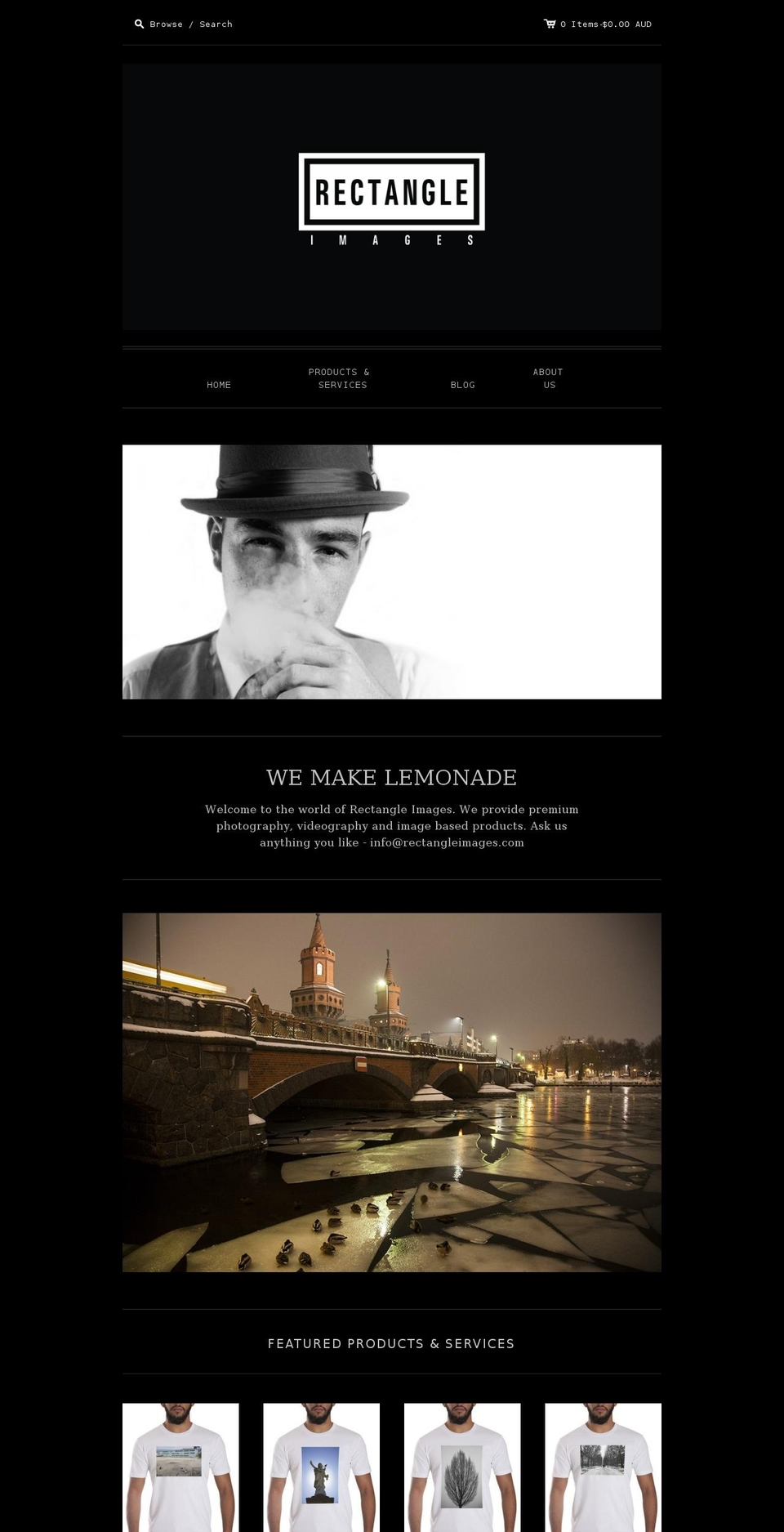 rectangleimages.com shopify website screenshot