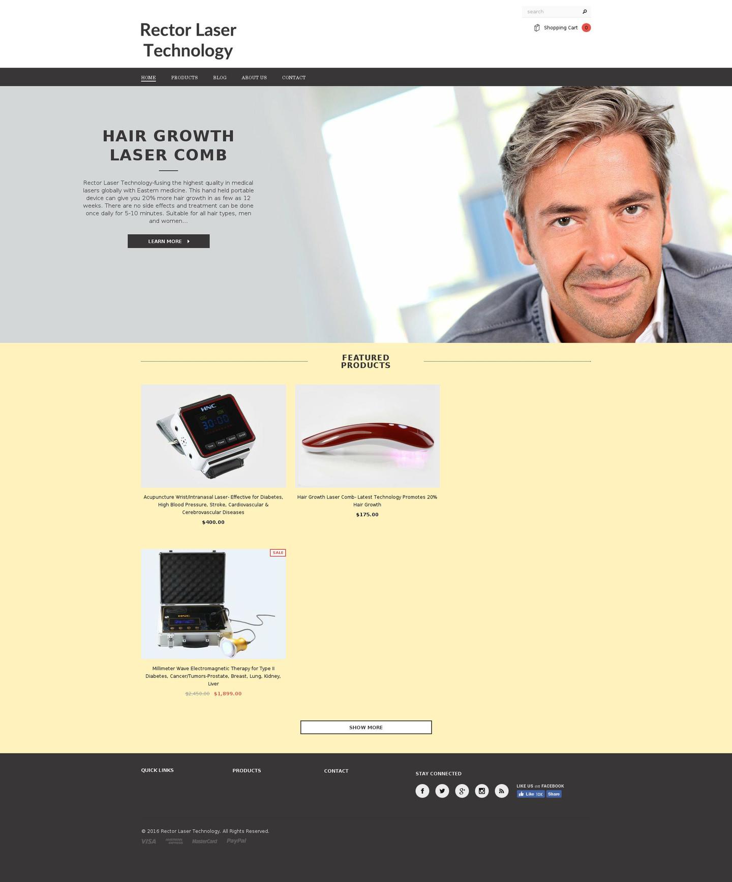 rectorlaser.com — Shopify storefront screenshot