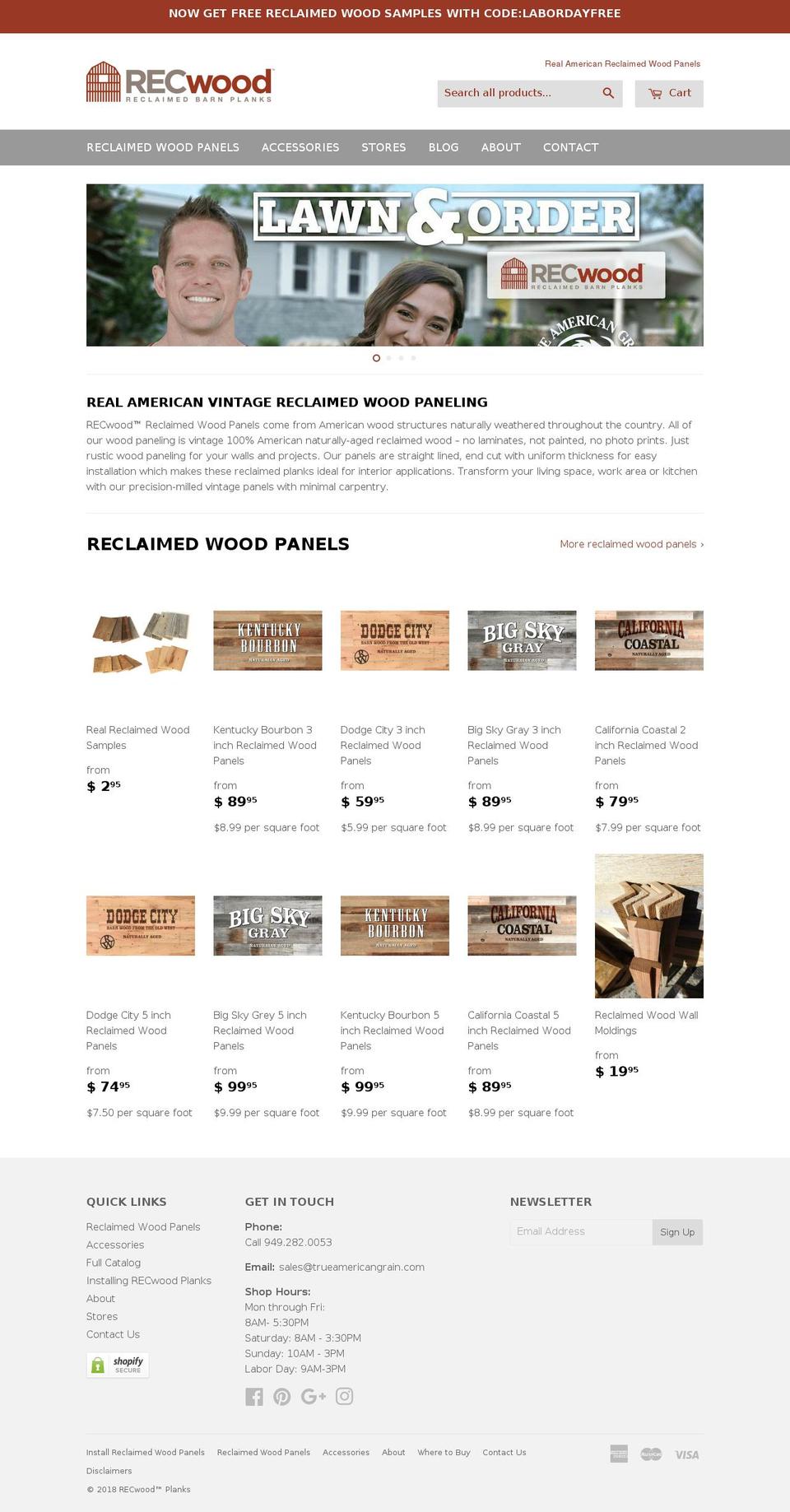 recwoodusa.com — Shopify storefront screenshot