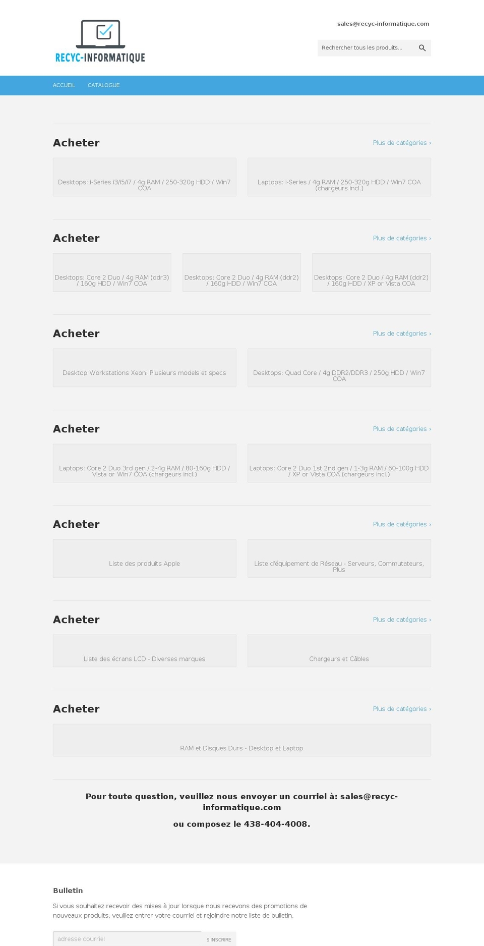 recyc-informatique.com — Shopify storefront screenshot