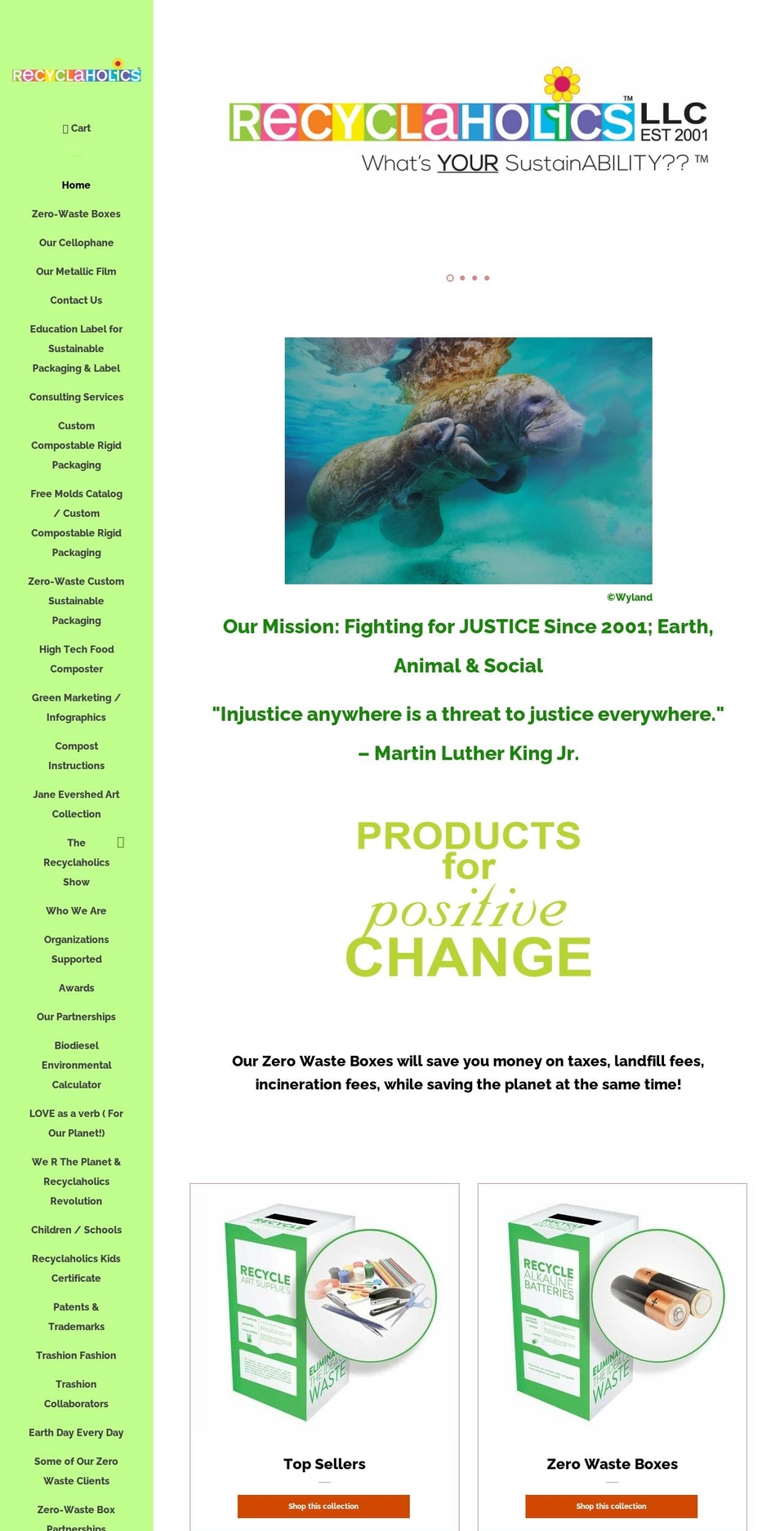 recyclaholics-show-store.myshopify.com shopify website screenshot
