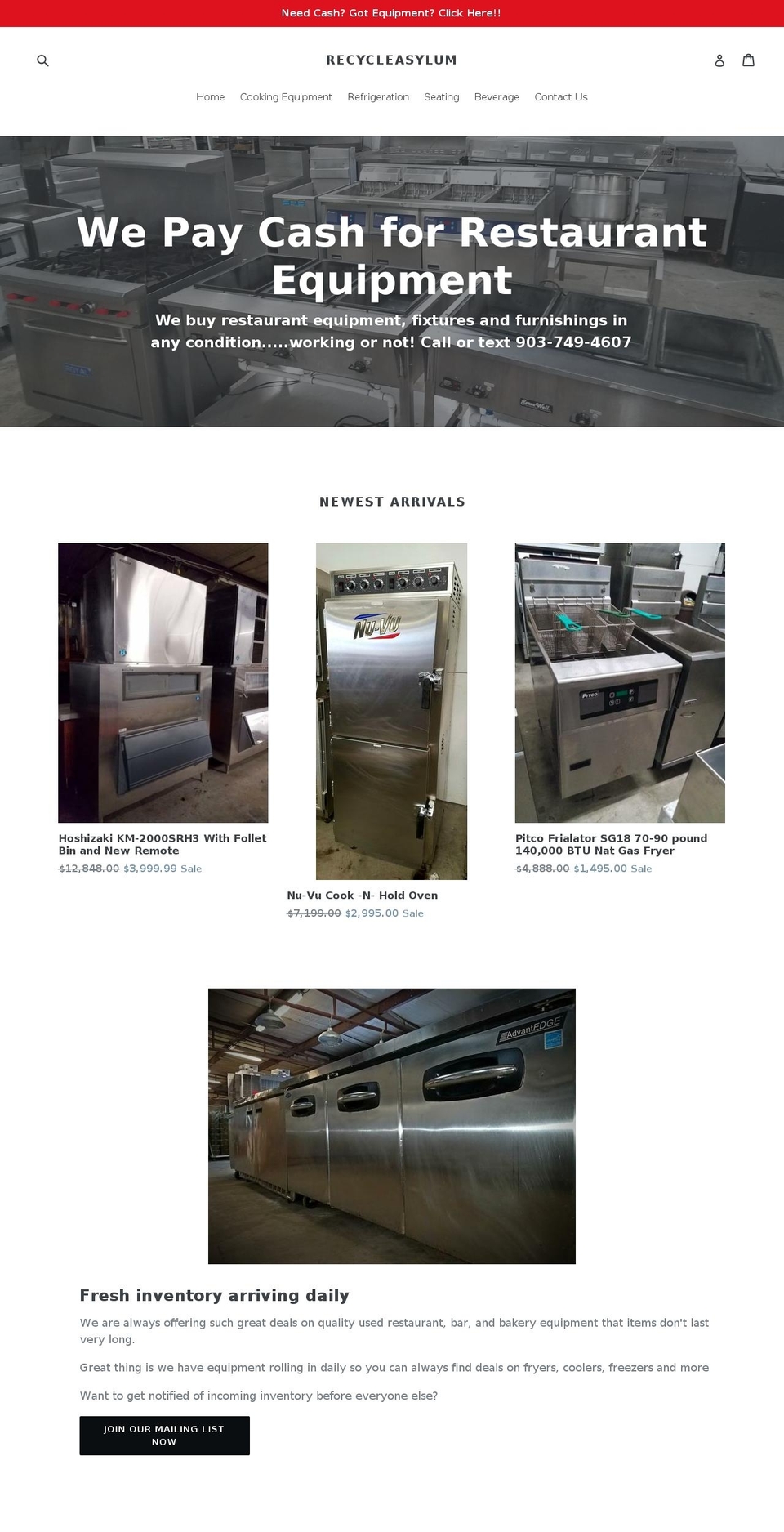 recycleasylum.com shopify website screenshot