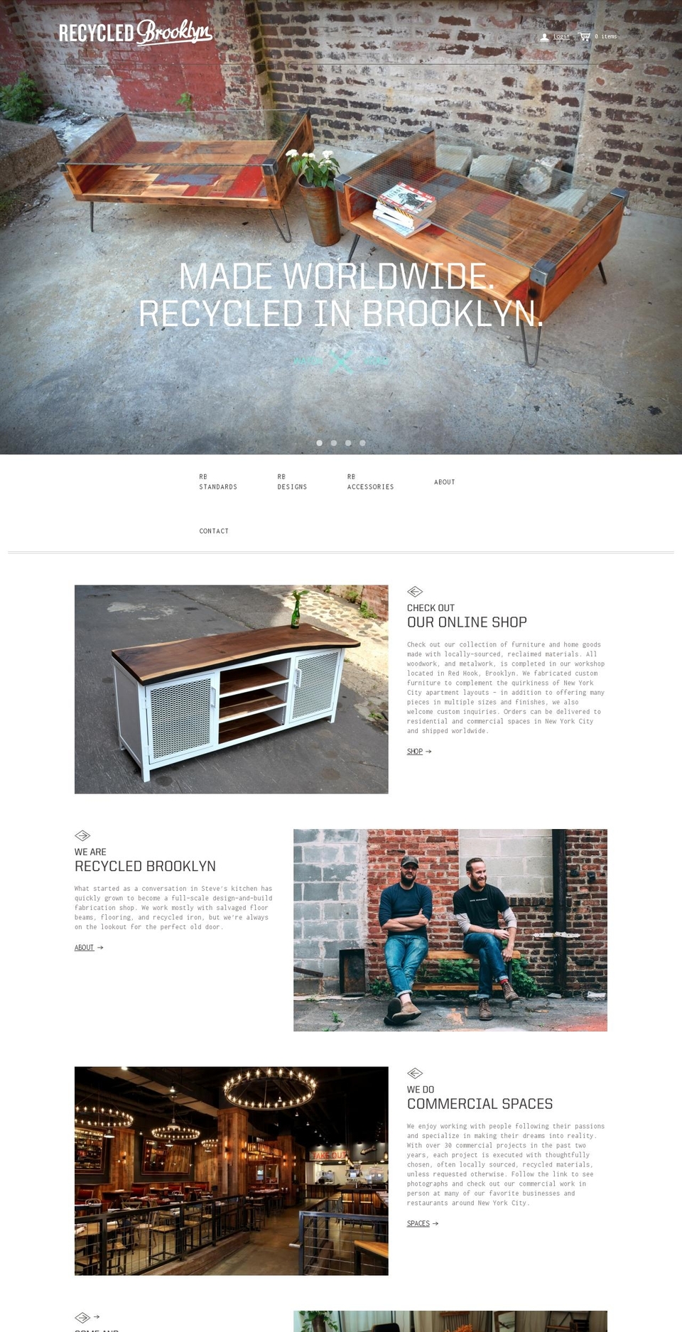 recycledbrooklyn.com shopify website screenshot