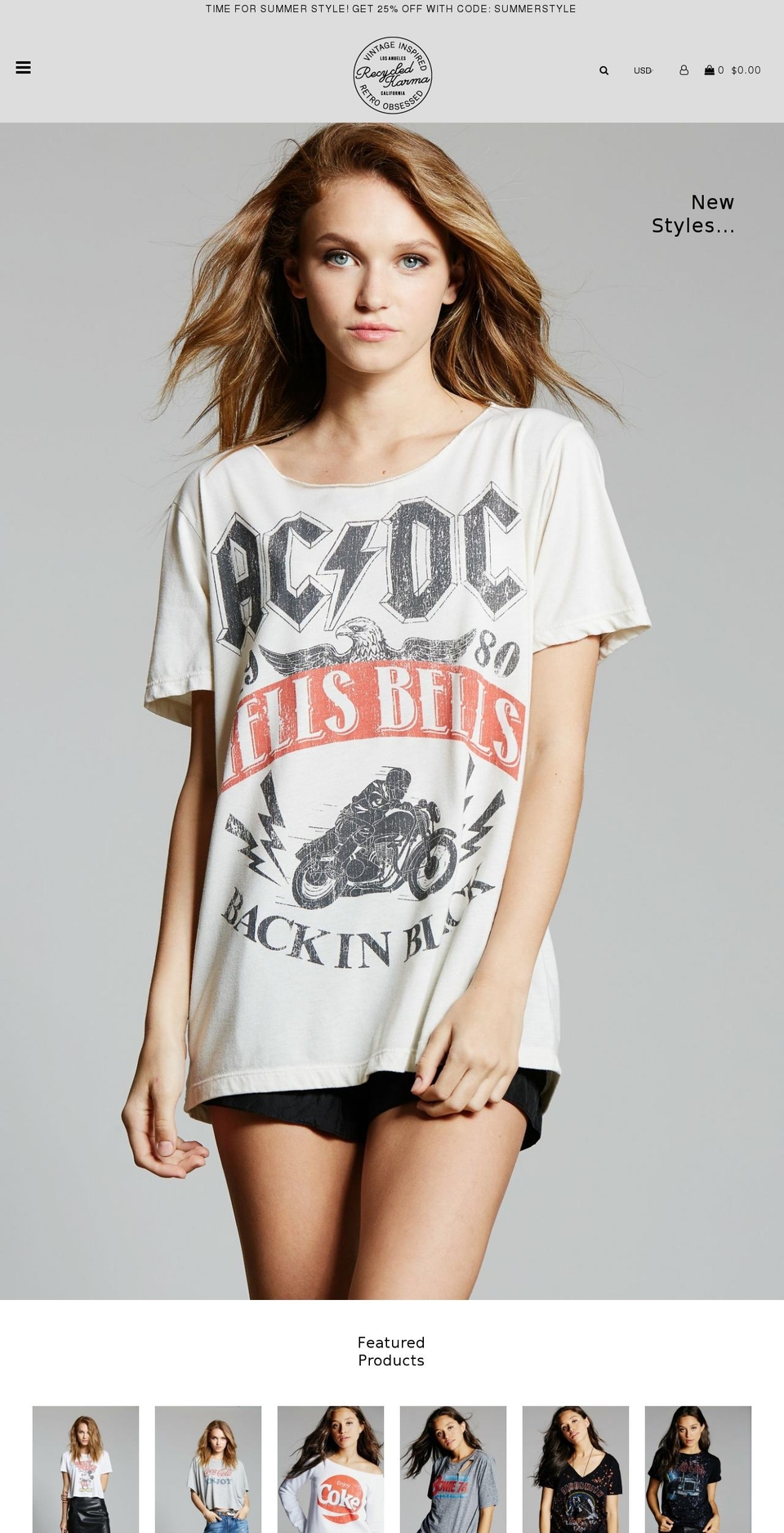 recycledkarmabrands.com shopify website screenshot