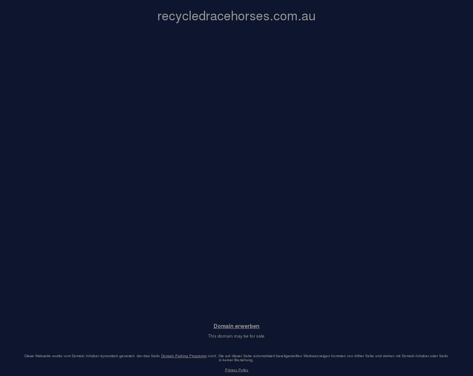 recycledracehorses.com.au shopify website screenshot