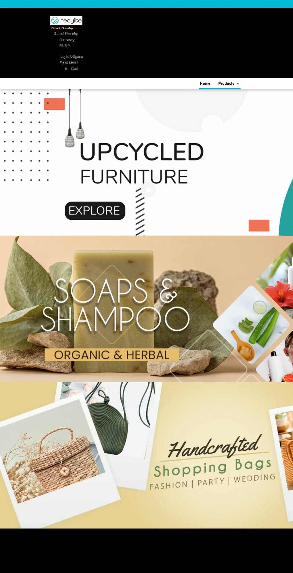 recyite.com shopify website screenshot