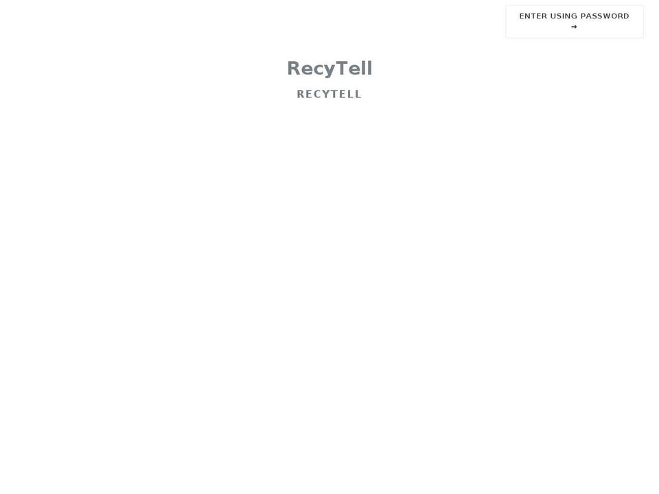 recytell.com — Shopify storefront screenshot