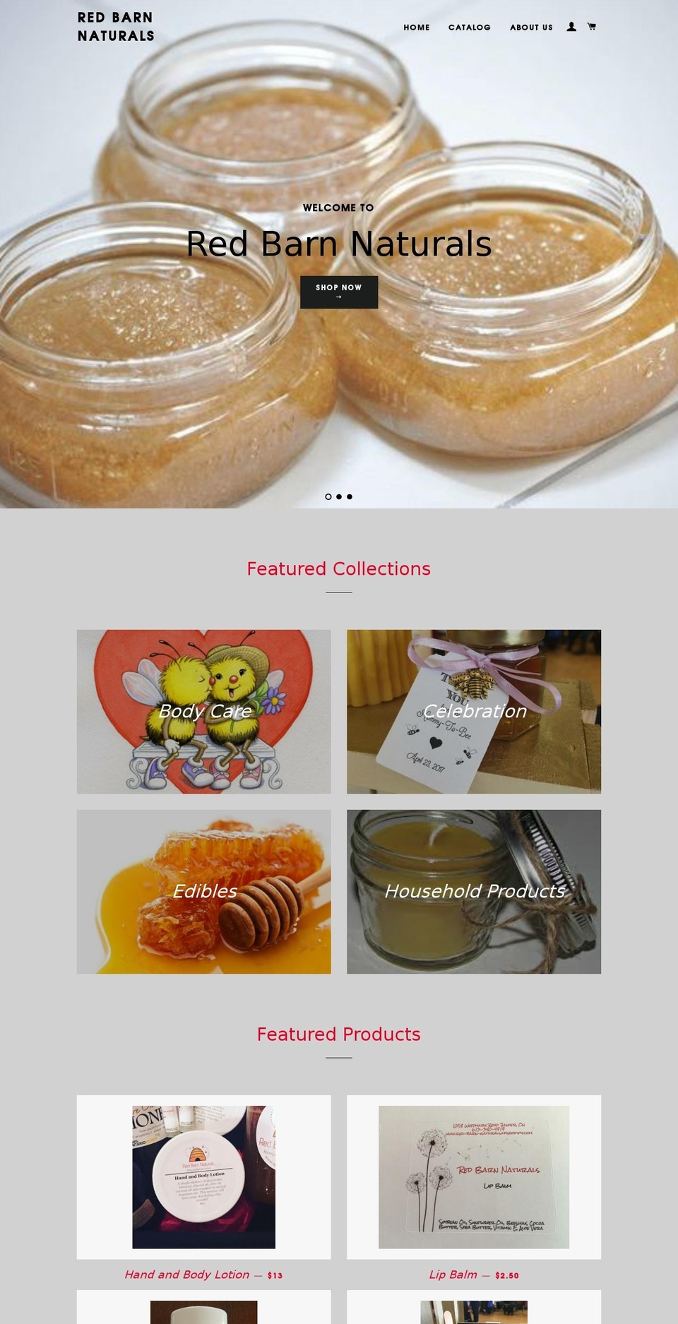 red-barn-naturals.com — Shopify storefront screenshot