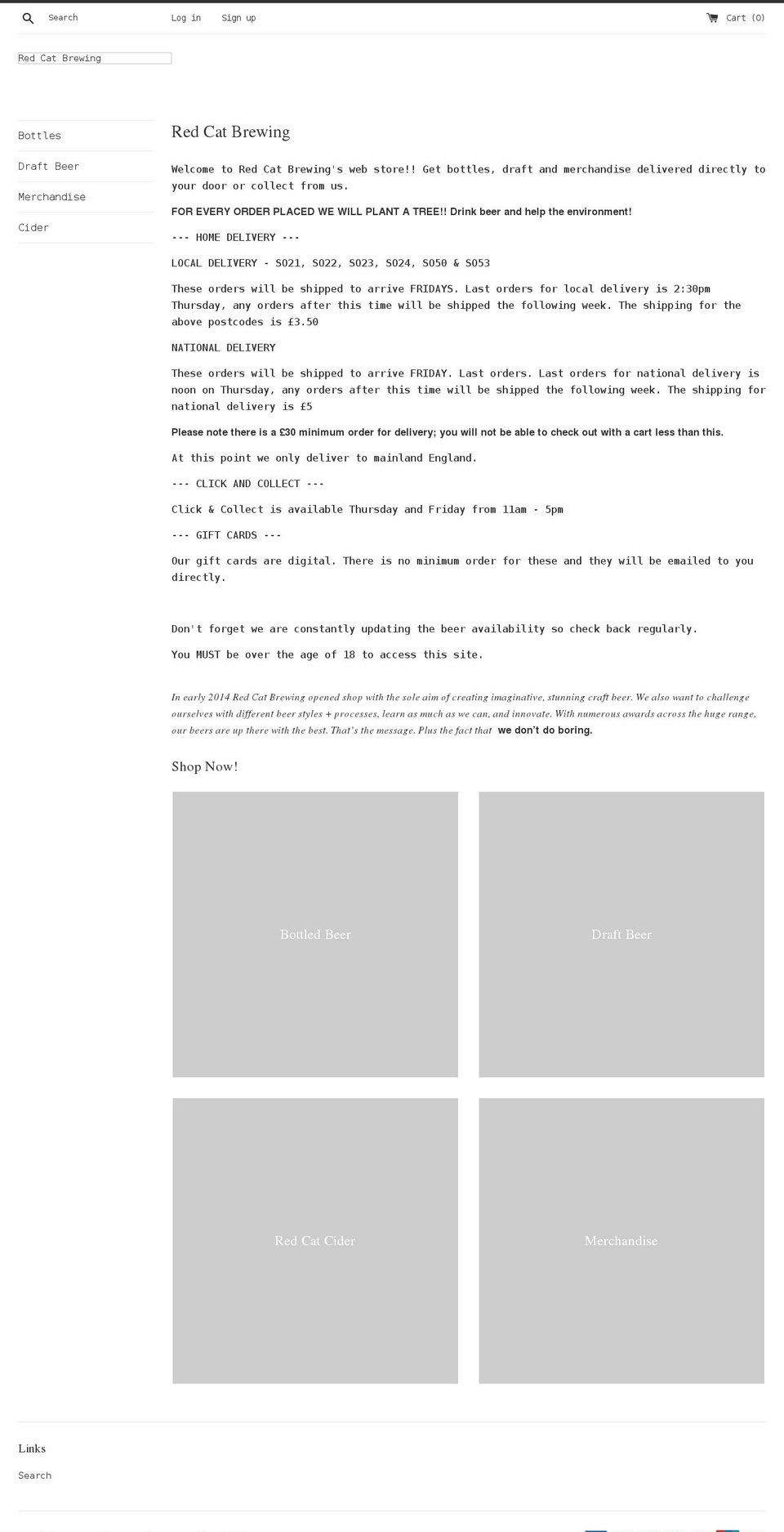 red-cat-brewing.myshopify.com shopify website screenshot