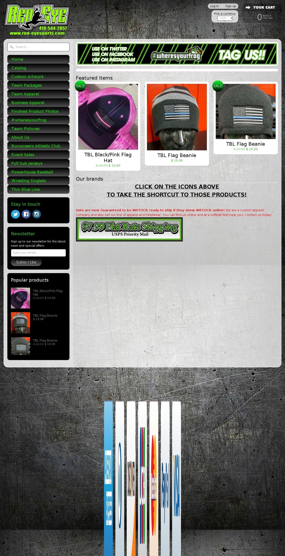 red-eyeapparel.com shopify website screenshot