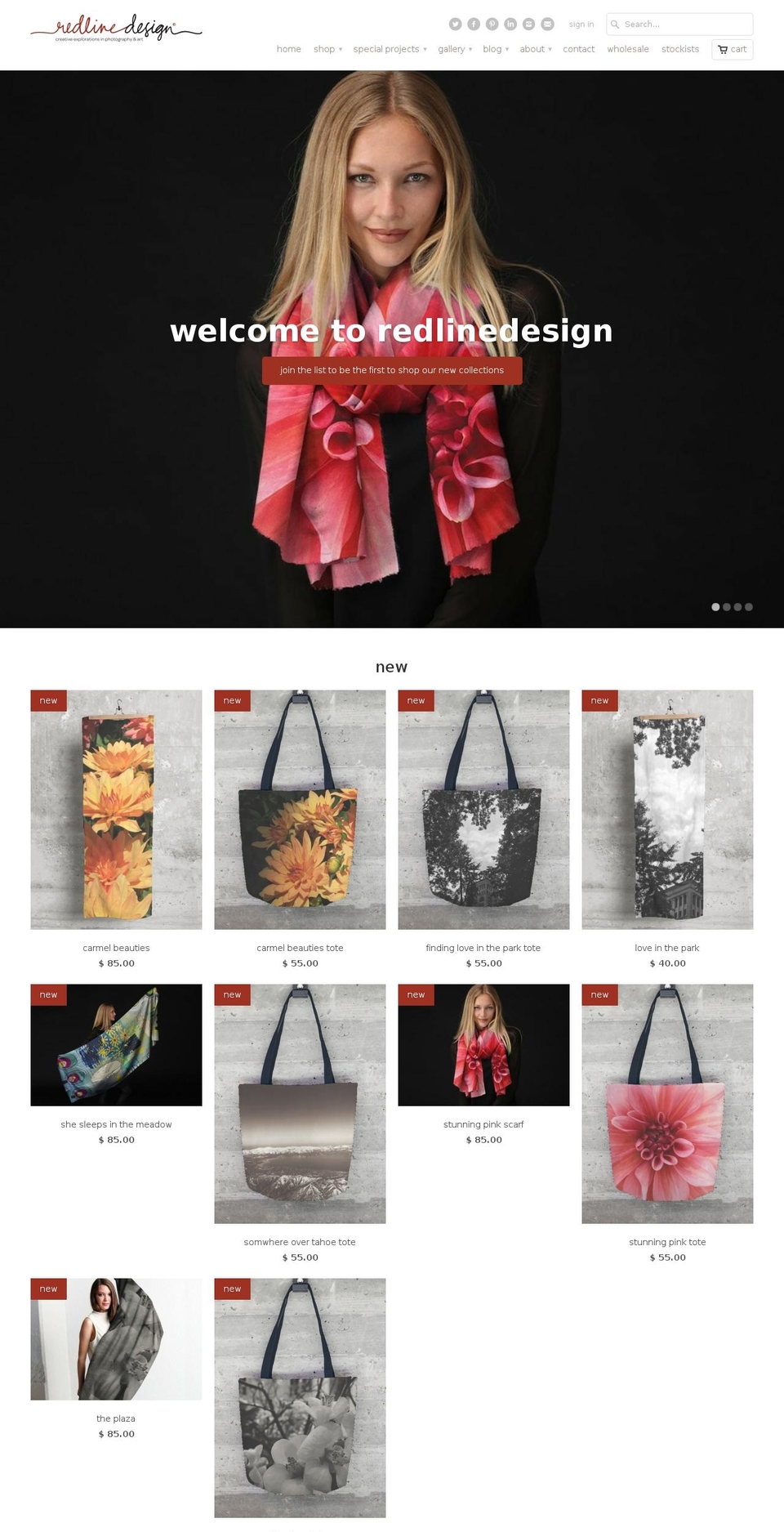 red-line-design.com shopify website screenshot