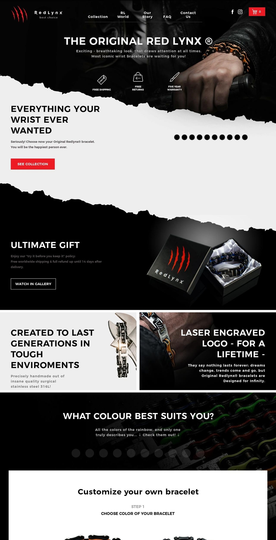 red-lynx.com shopify website screenshot