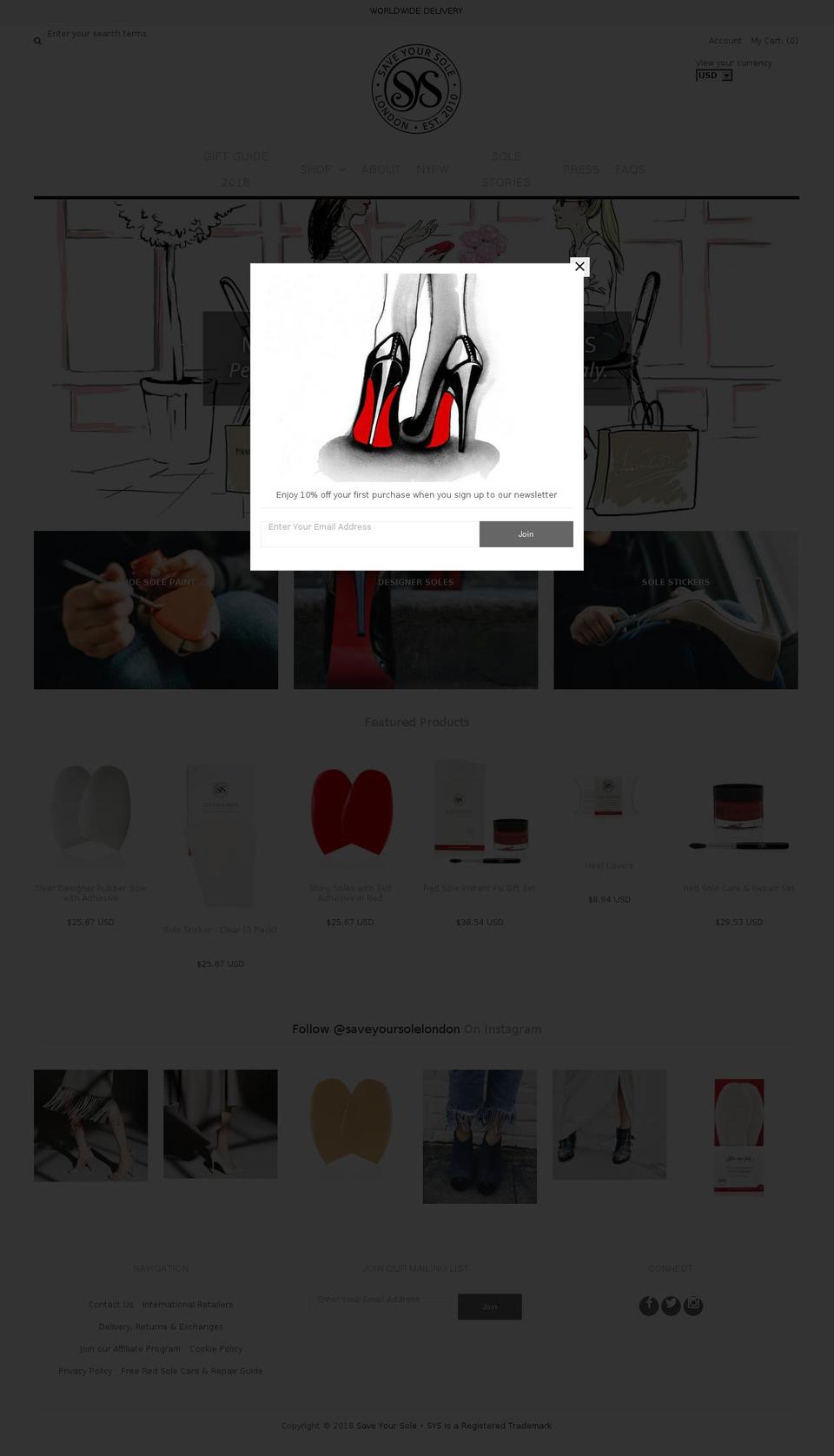 ShopifyCrew.com vantage-v5 Shopify theme site example red-soles.com