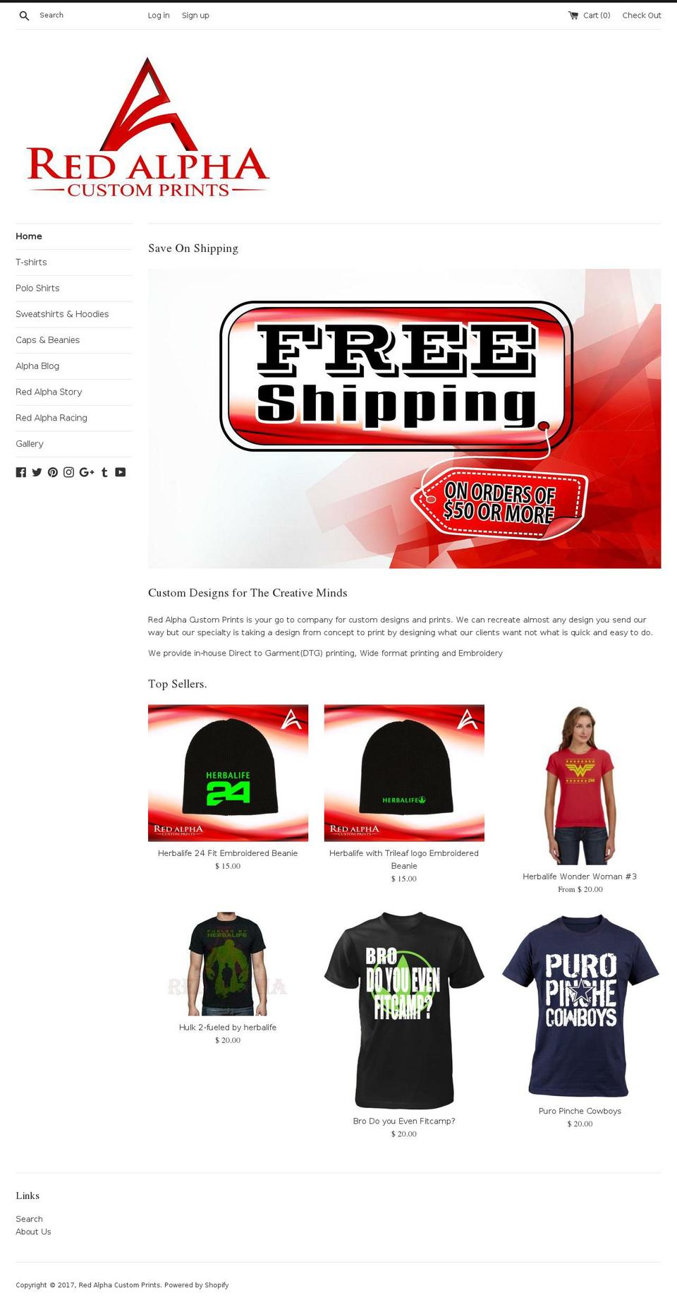 redacp.com shopify website screenshot