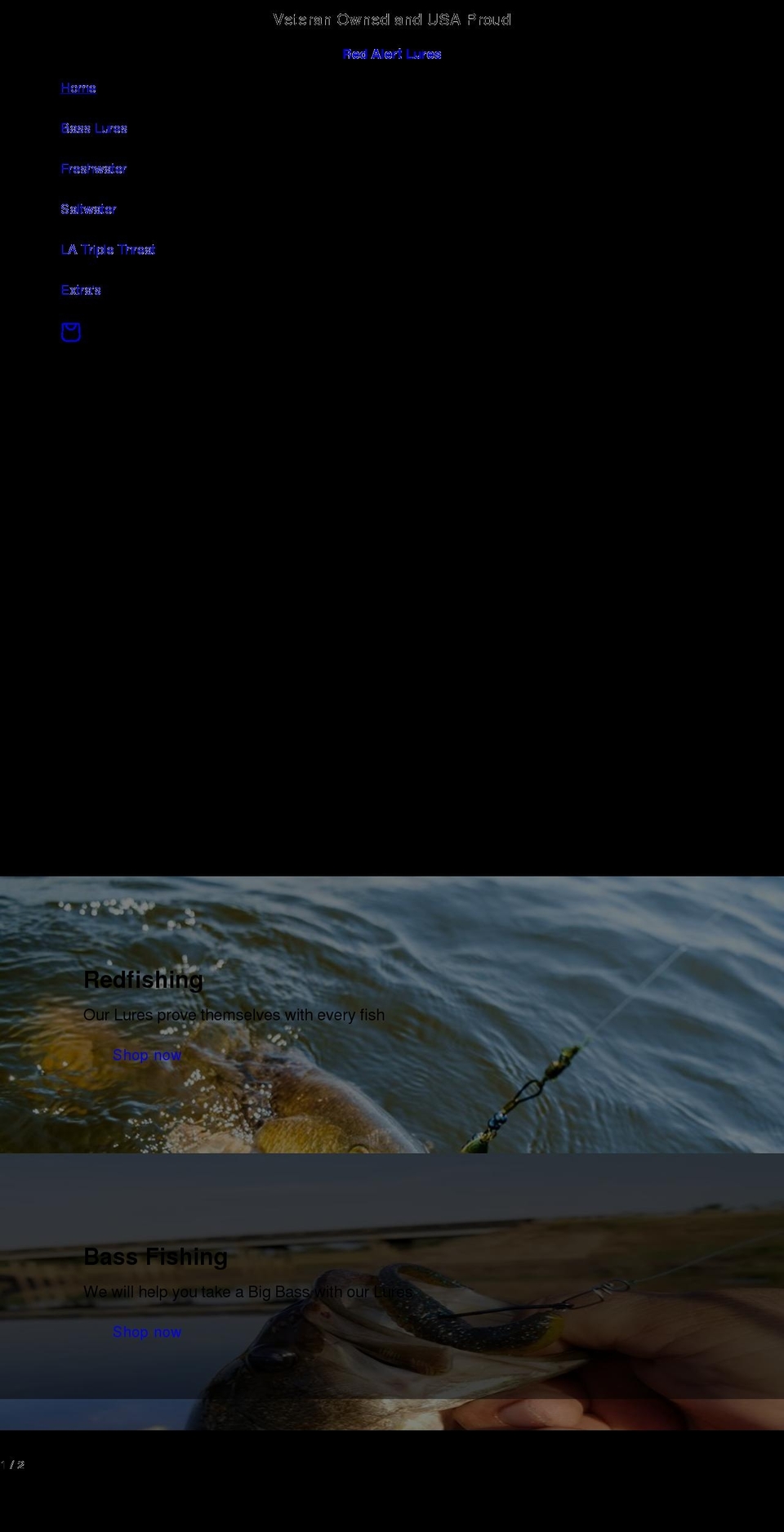 redalertlures.com shopify website screenshot