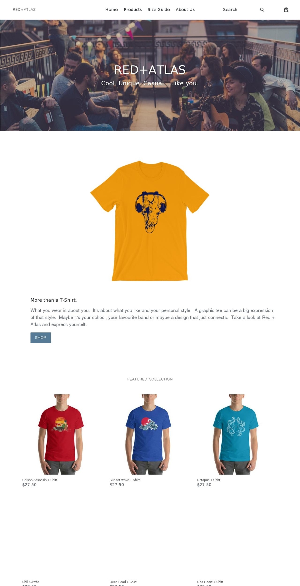 redandatlas.com shopify website screenshot