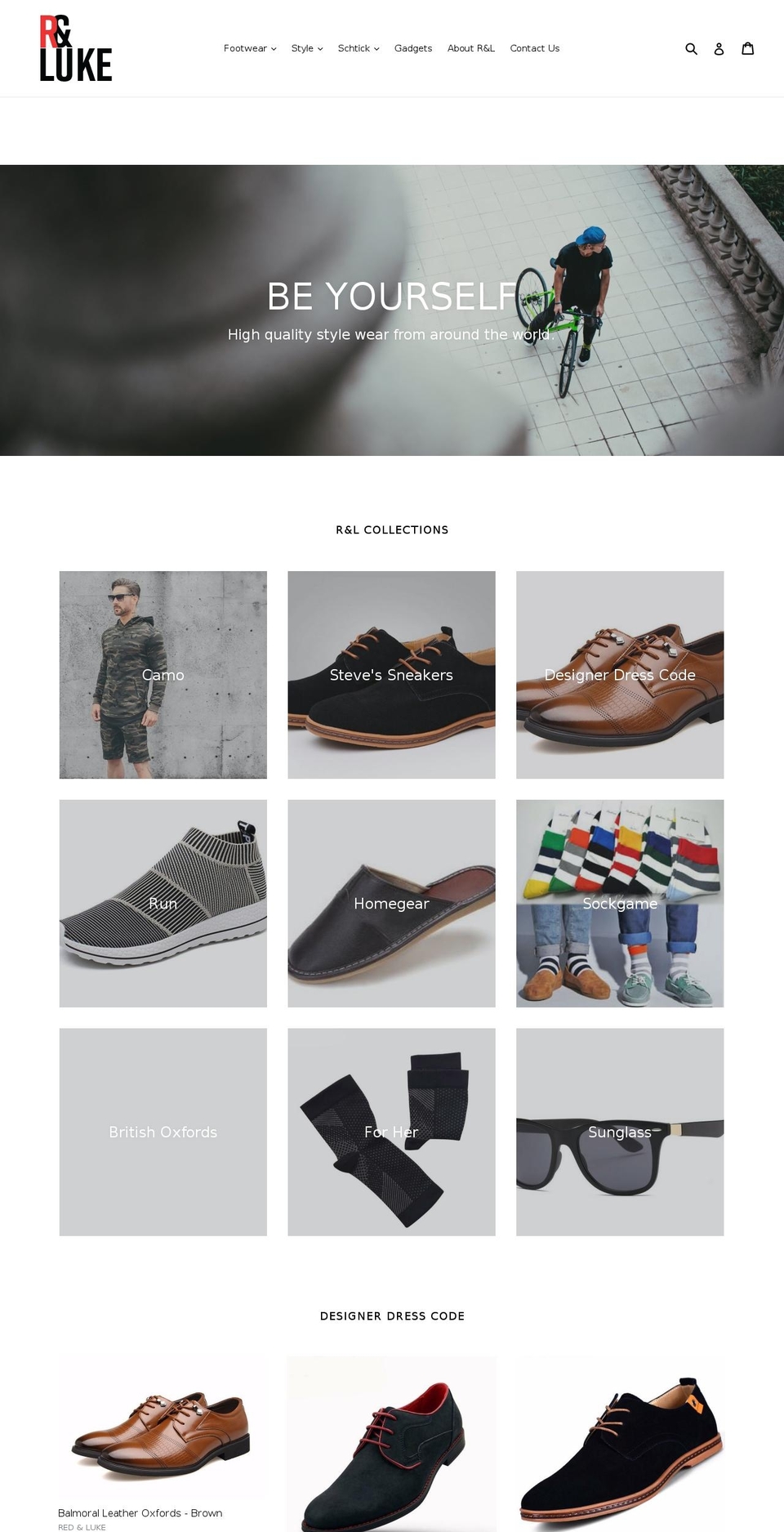 redandluke.com — Shopify storefront screenshot