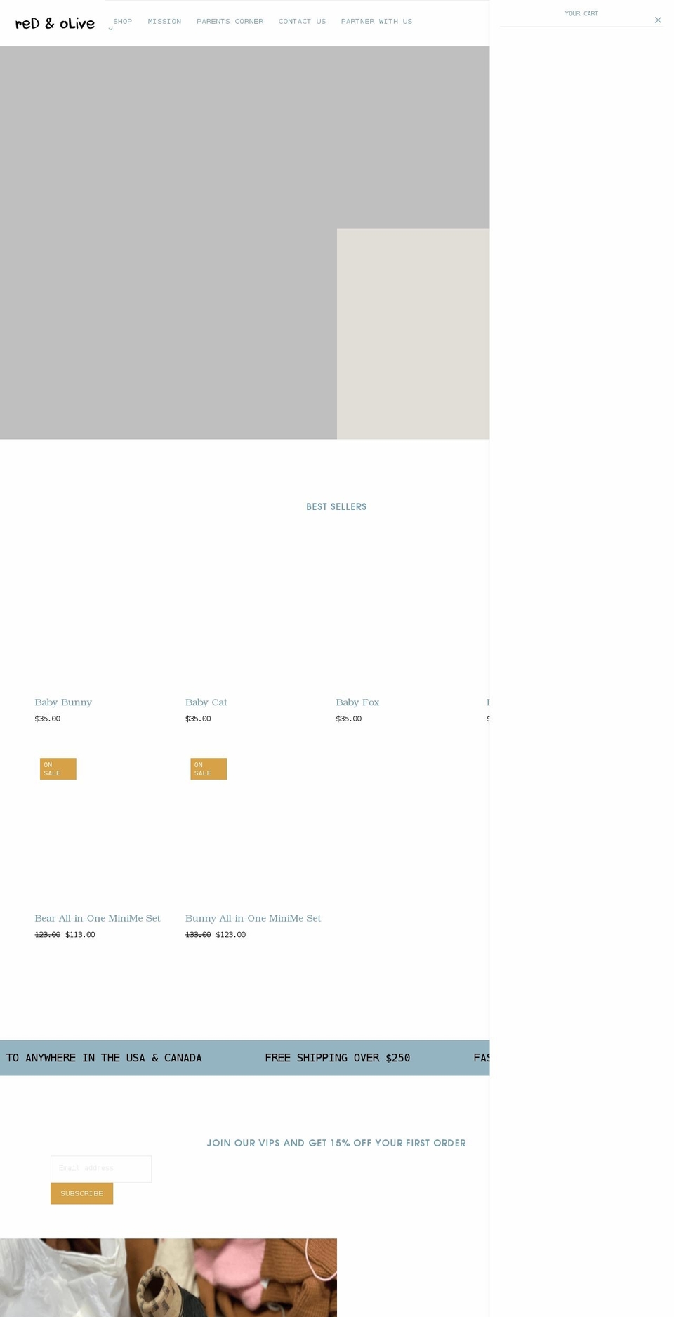 redandoliveco.com shopify website screenshot