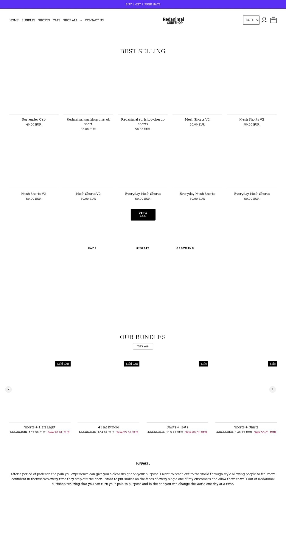 Redanimal surfshop Shopify theme site example redanimalsurfshop.com