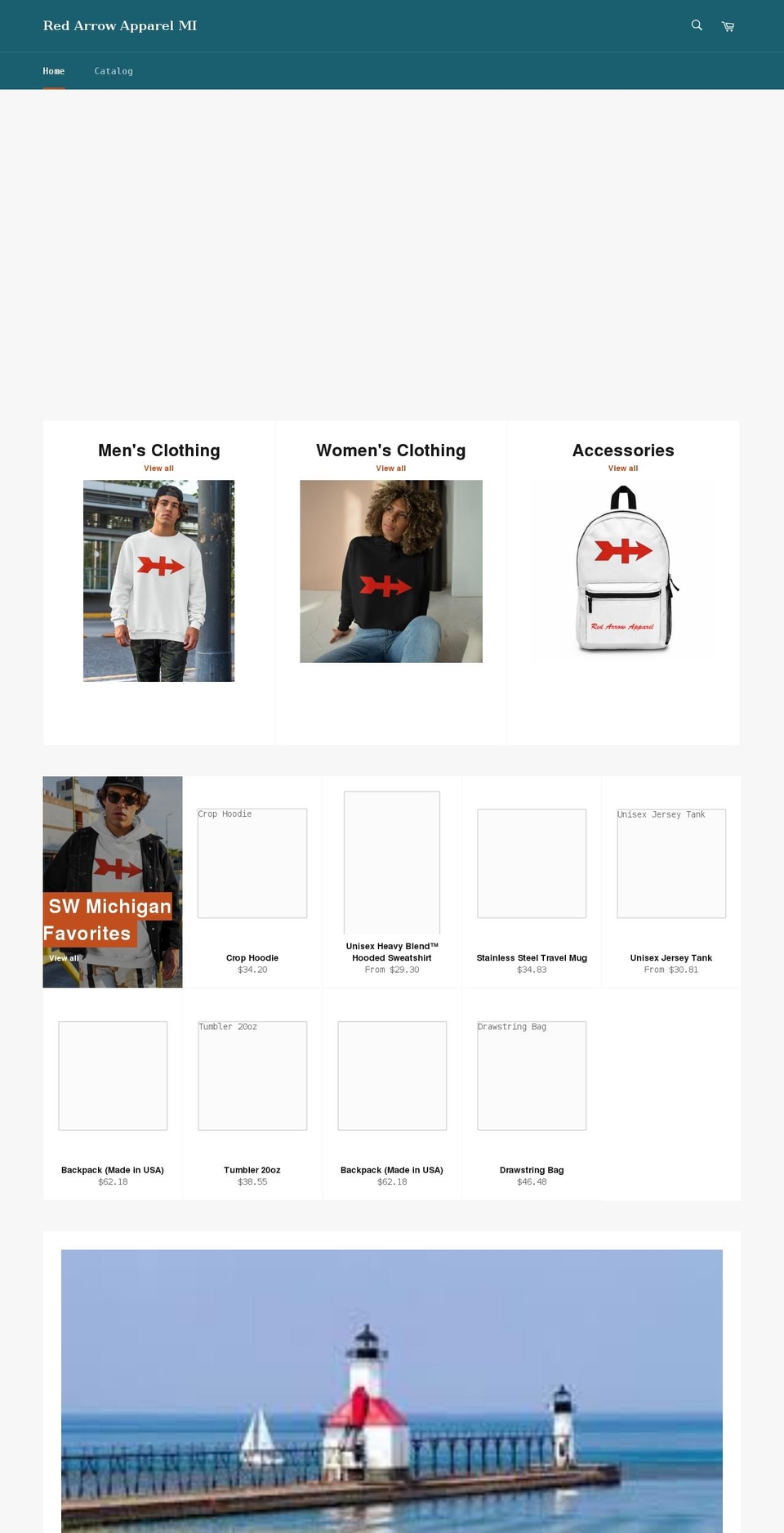 redarrowapparel.net shopify website screenshot