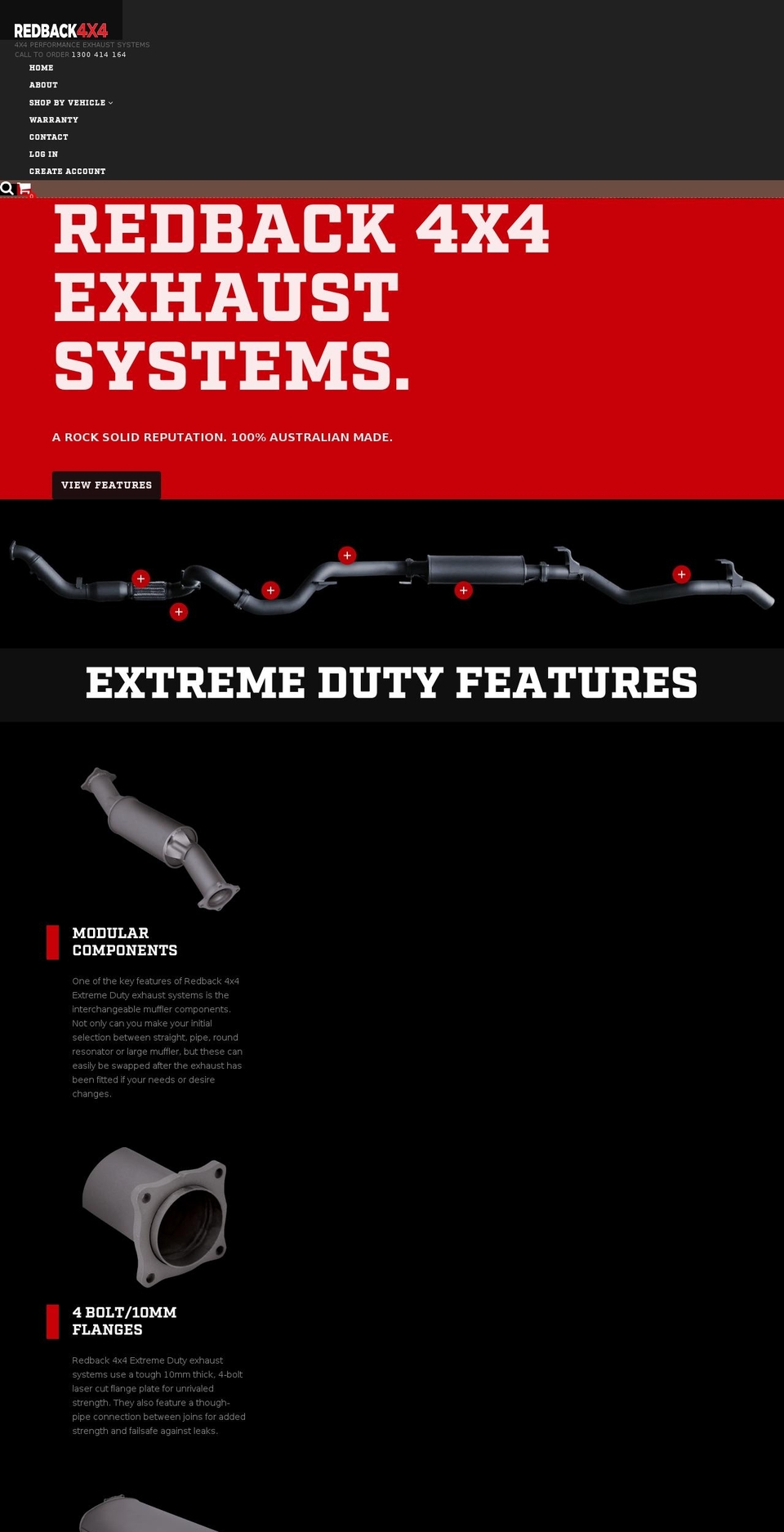 redback4x4.com.au shopify website screenshot