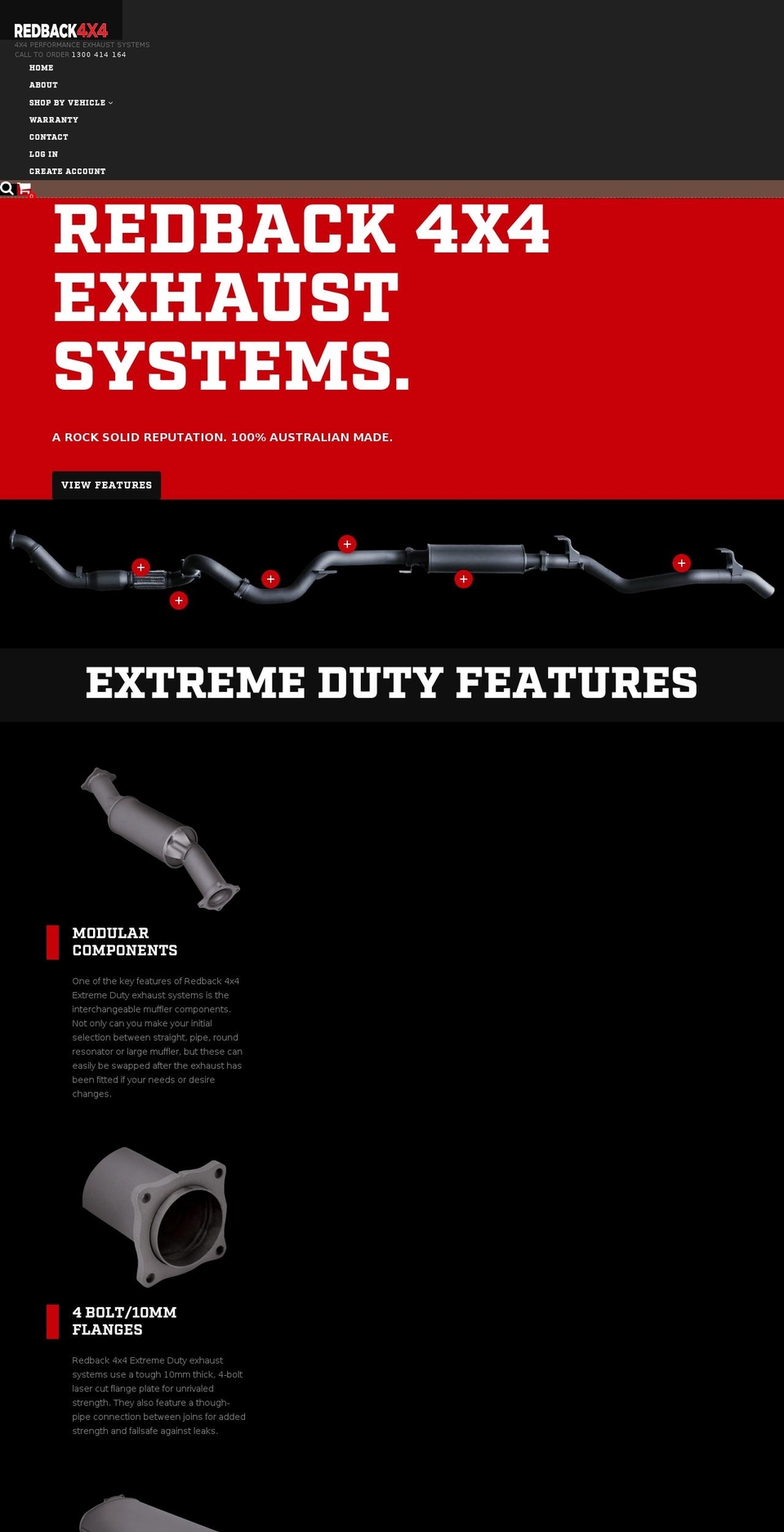 redbackmufflers.com.au shopify website screenshot