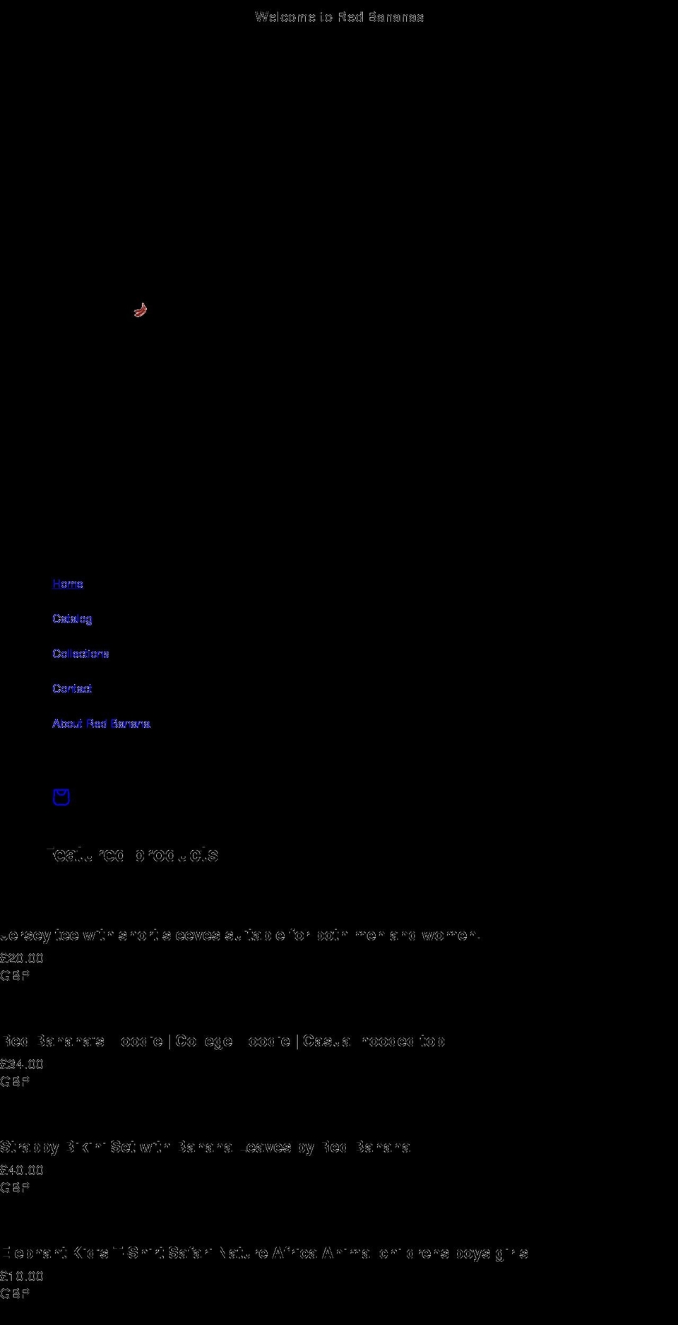 redbanana.uk shopify website screenshot