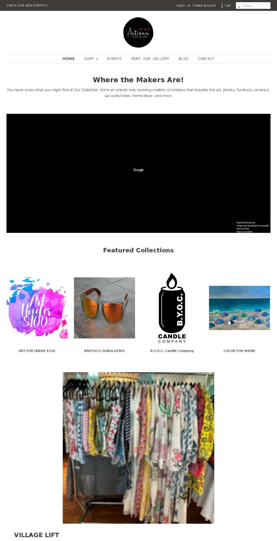 redbankartisancollective.com shopify website screenshot