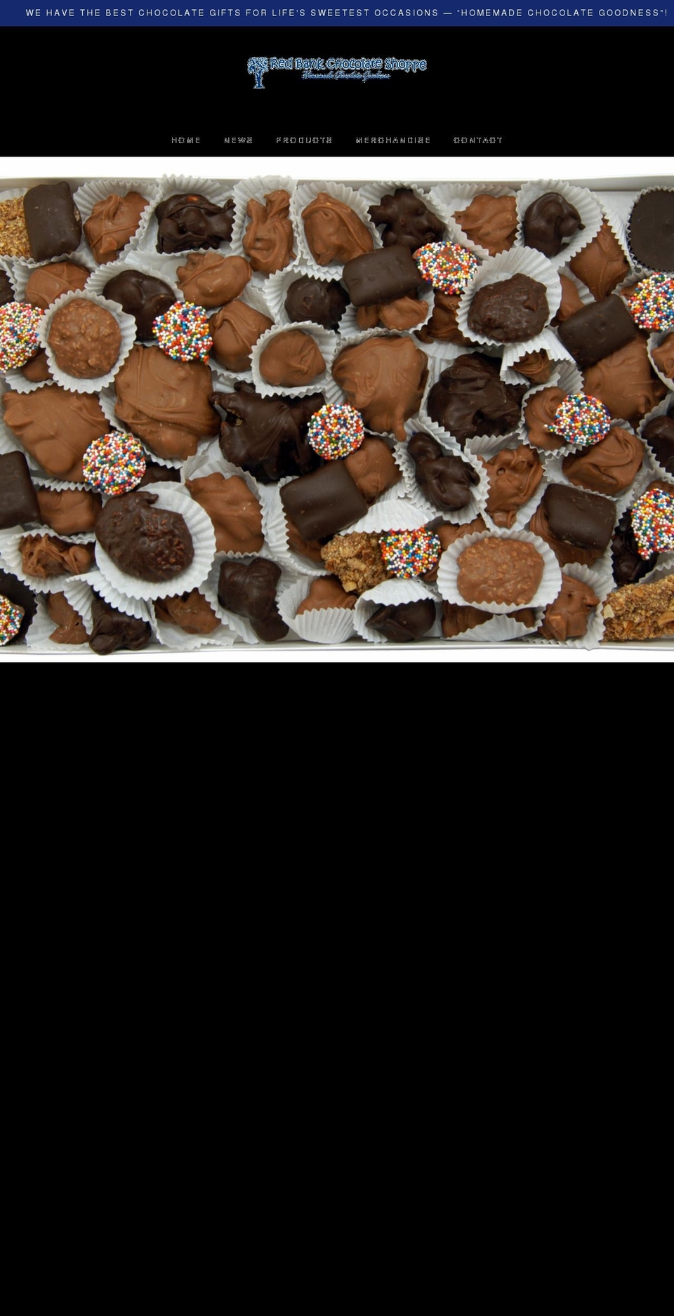 redbankchocolateshoppe.com shopify website screenshot