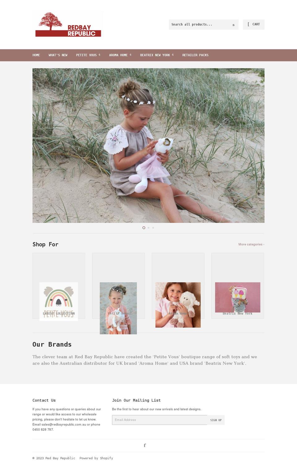 redbayrepublic.com.au shopify website screenshot