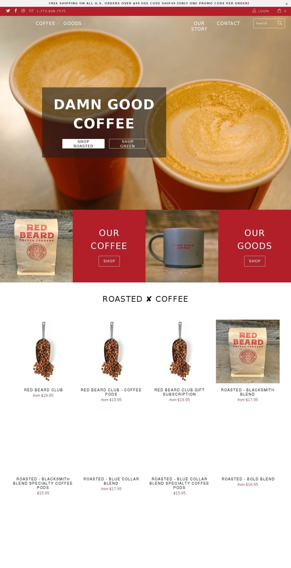 Trevor \/\/ Working Development-July-11-2017 Shopify theme site example redbeardcoffeetraders.com