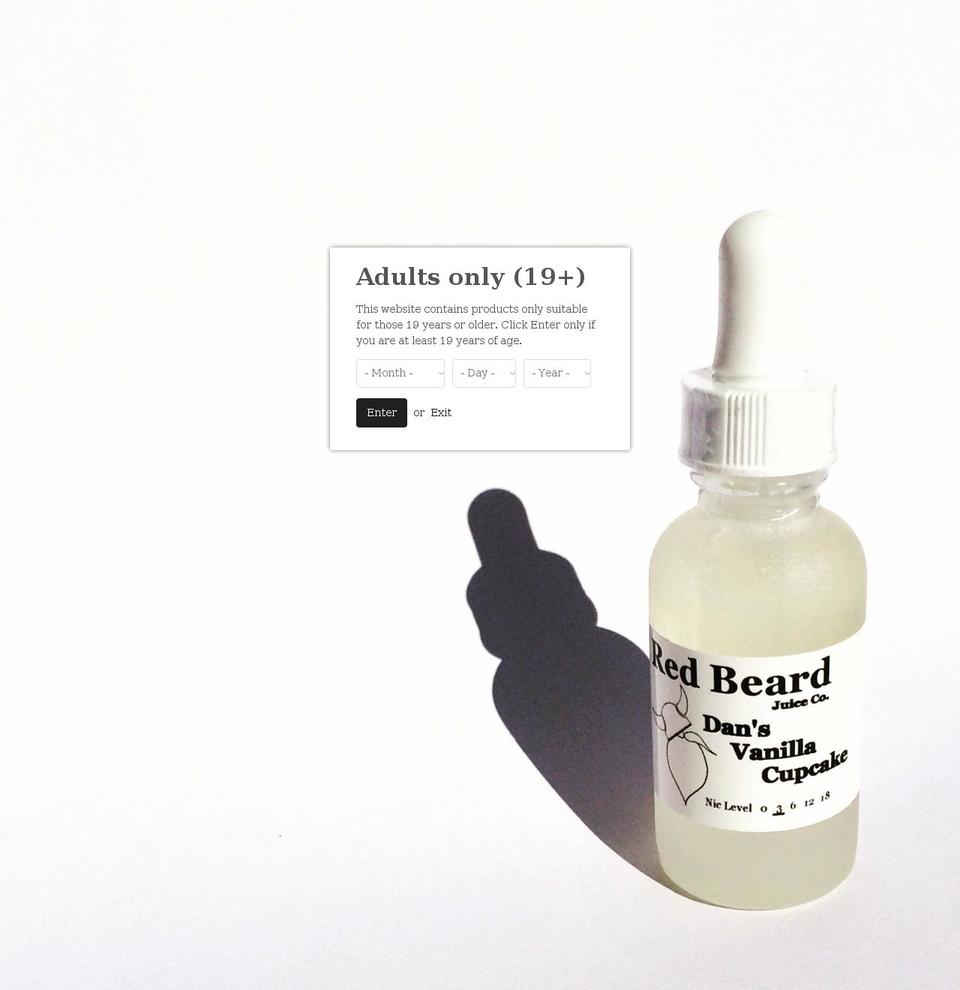 redbeardjuiceco.com shopify website screenshot