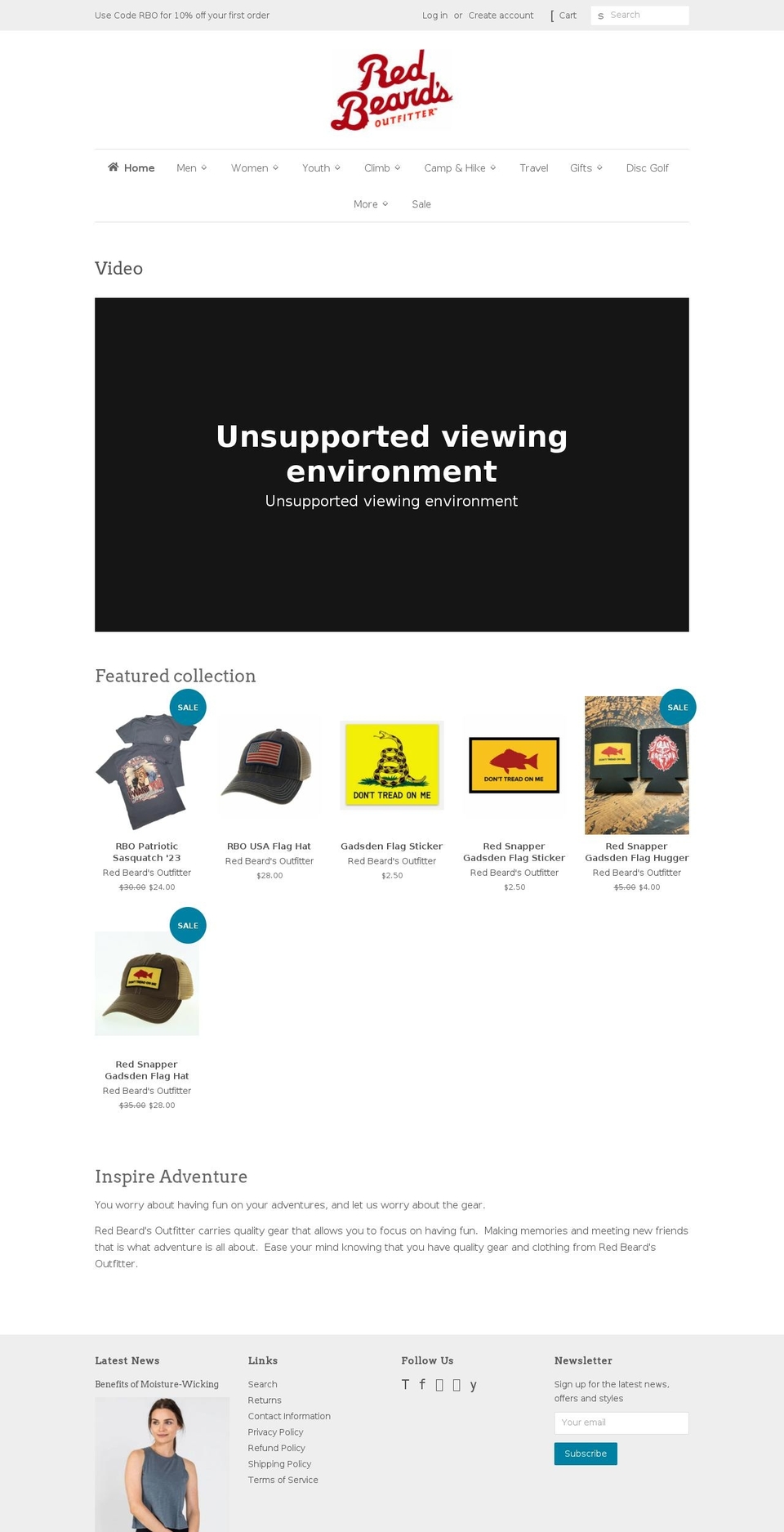 redbeardsoutfitter.com shopify website screenshot